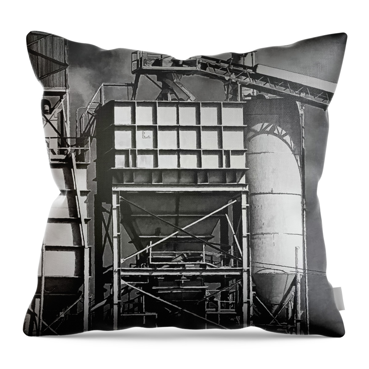 Industry Throw Pillow featuring the photograph From The Big Toolbox by Wendy J St Christopher