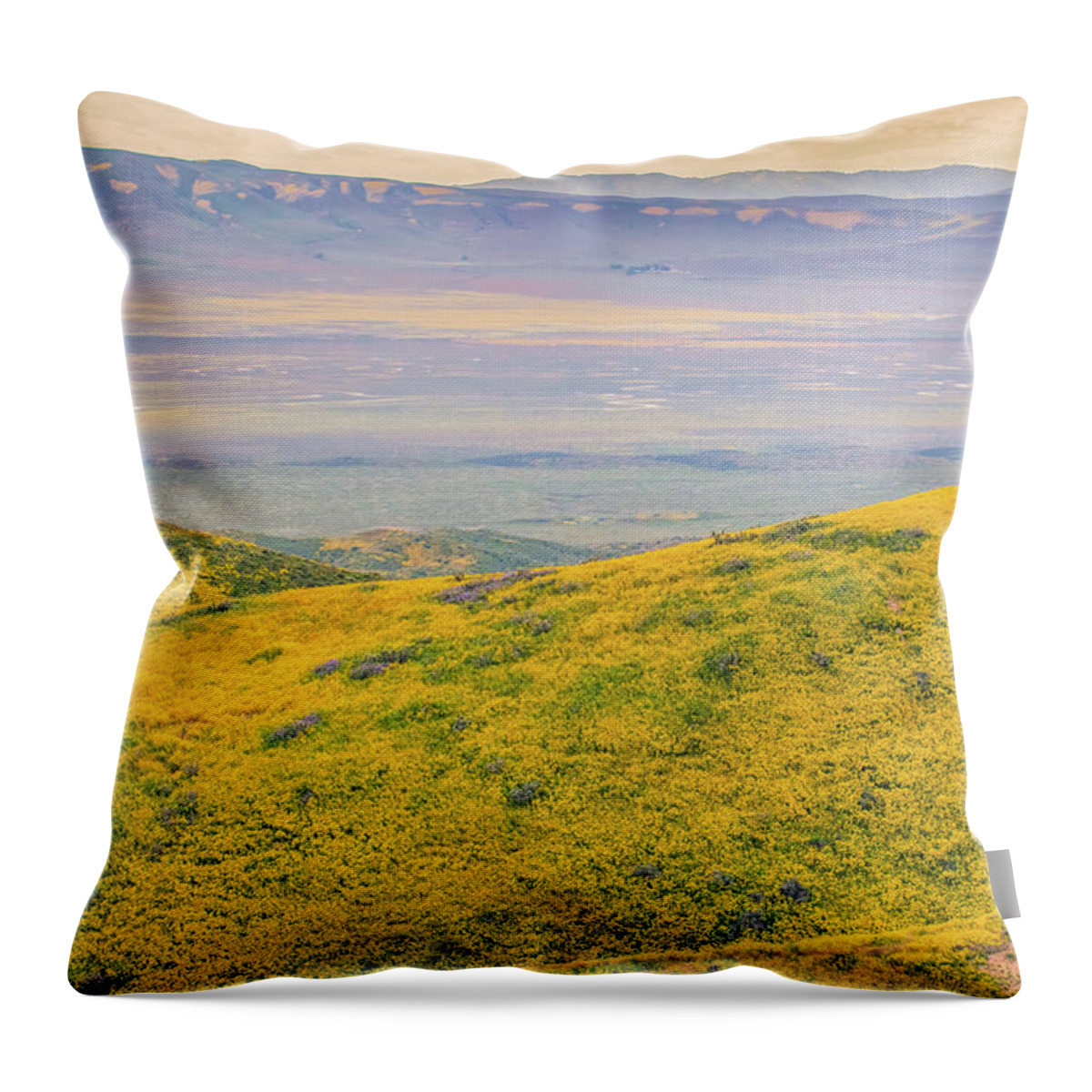 California Throw Pillow featuring the photograph From the Temblor Range to the Caliente Range by Marc Crumpler