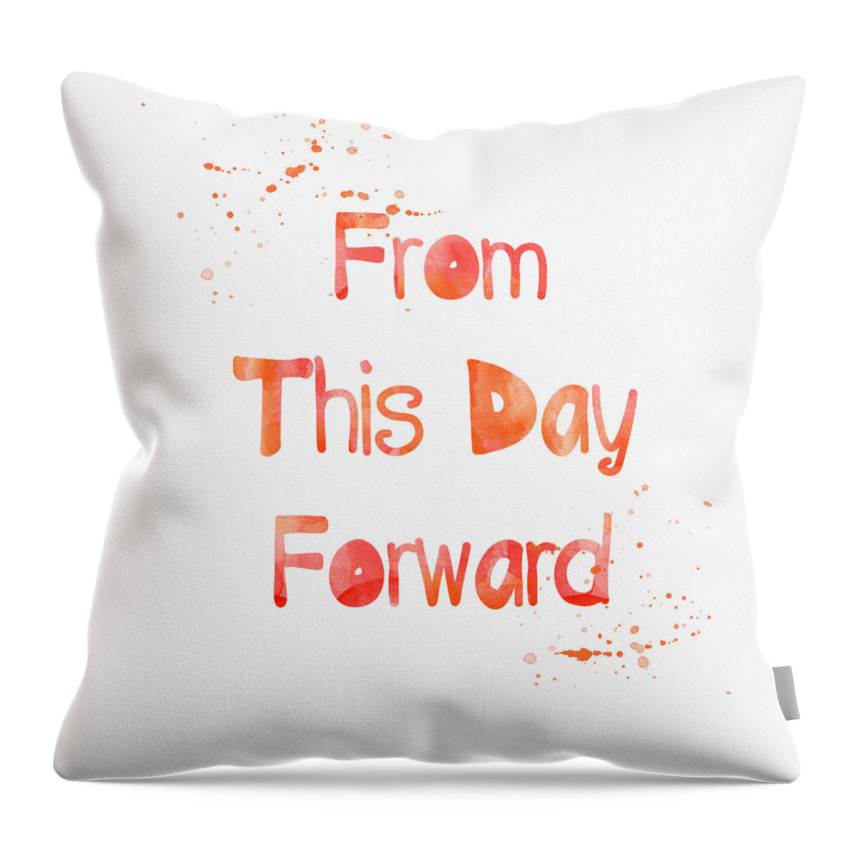 From This Day Forward Throw Pillow featuring the painting From This Day Forward by Linda Woods