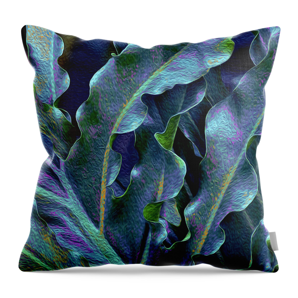 Gesture Throw Pillow featuring the photograph Fronds 53 by Lynda Lehmann
