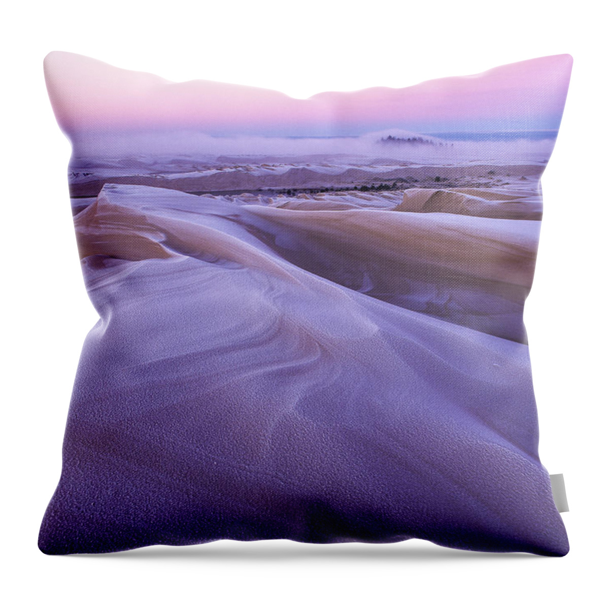 Coast Throw Pillow featuring the photograph Frost on the Dunes by Robert Potts