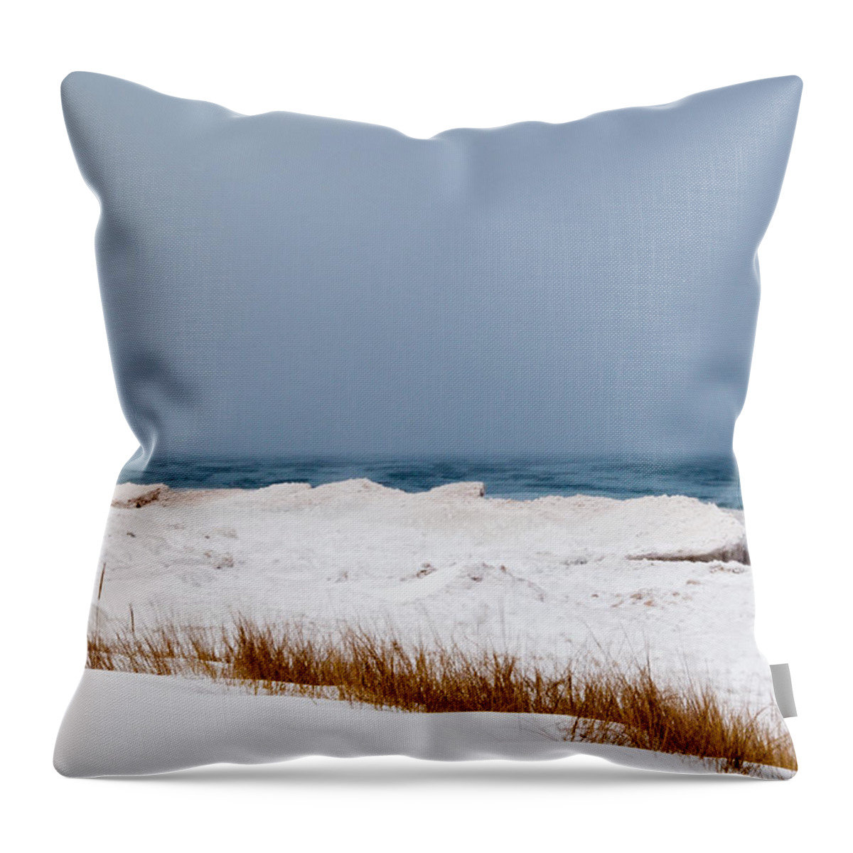 Snow Throw Pillow featuring the photograph Frostbitten Waters by Kellie Prowse