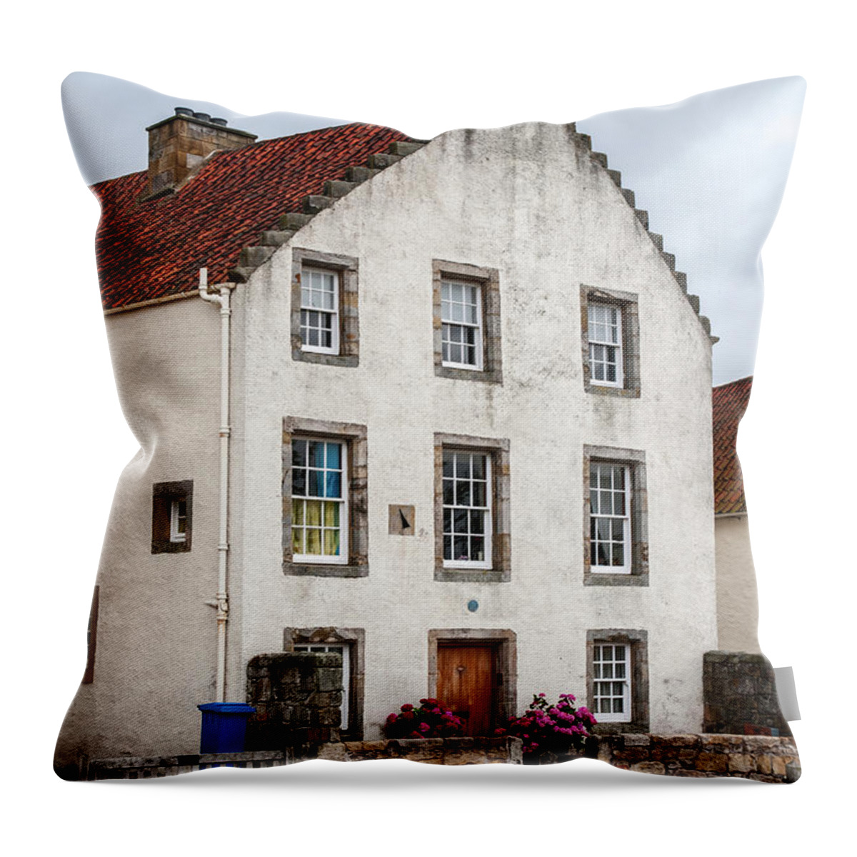  Throw Pillow featuring the photograph Frozen in Time 1. Culross Sketches. Scotland by Jenny Rainbow