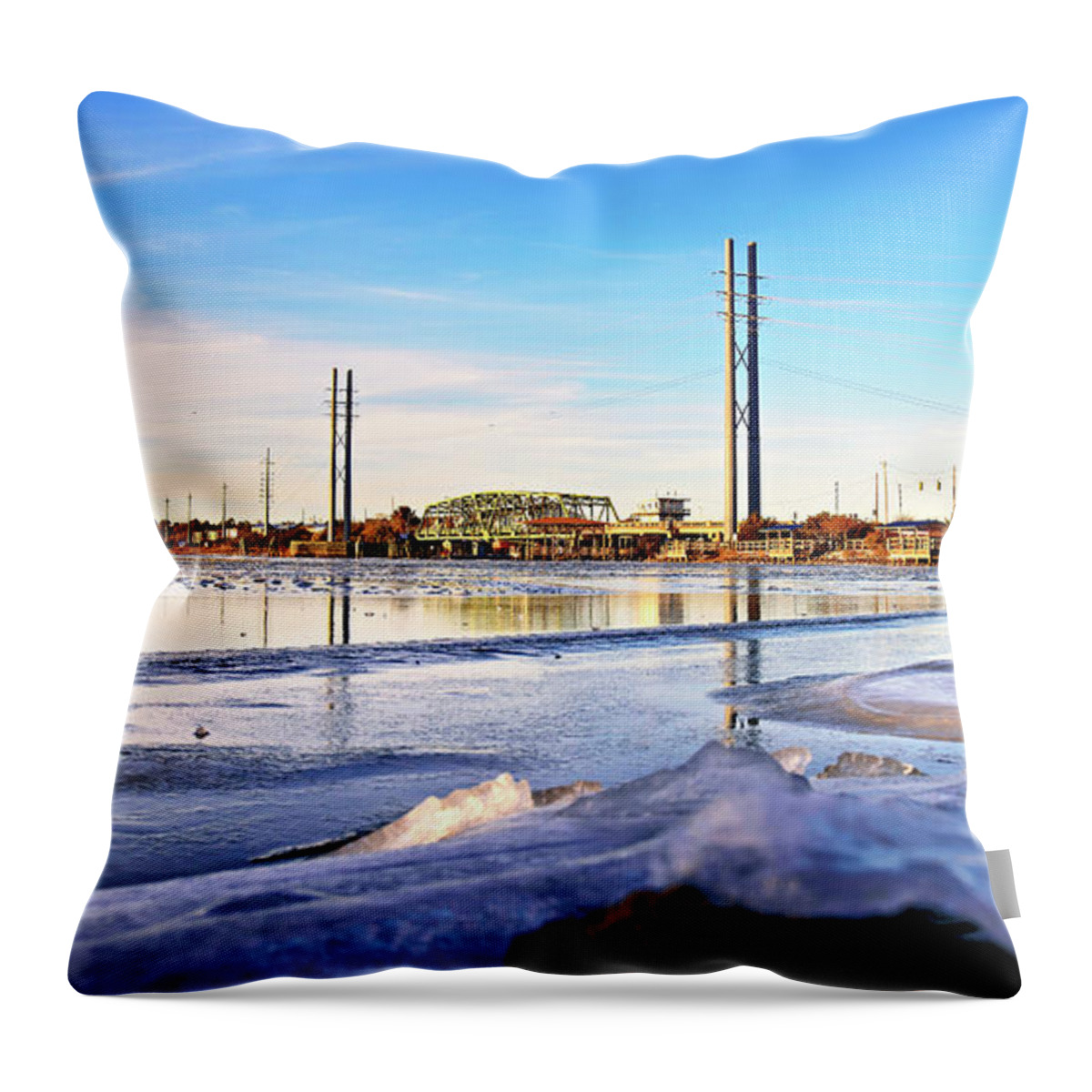 Surf City Throw Pillow featuring the photograph Frozen in Time by DJA Images