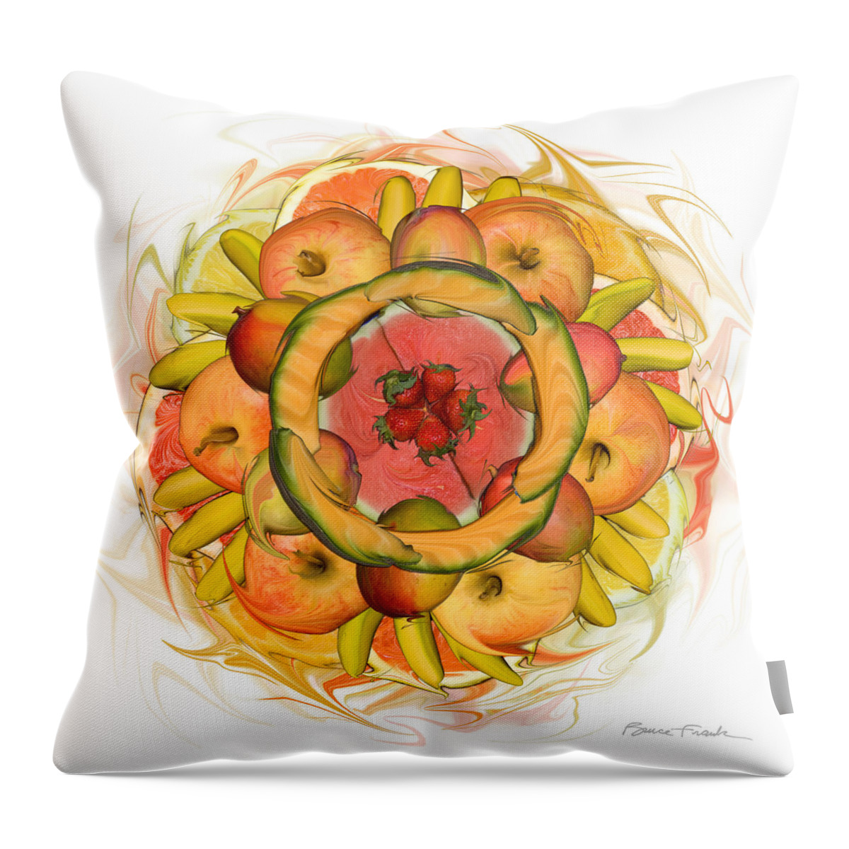 Food Throw Pillow featuring the photograph Fruit Salad by Bruce Frank