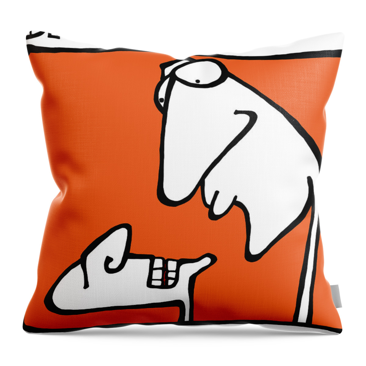 Face Up Throw Pillow featuring the drawing Pleeeeze by Dar Freeland