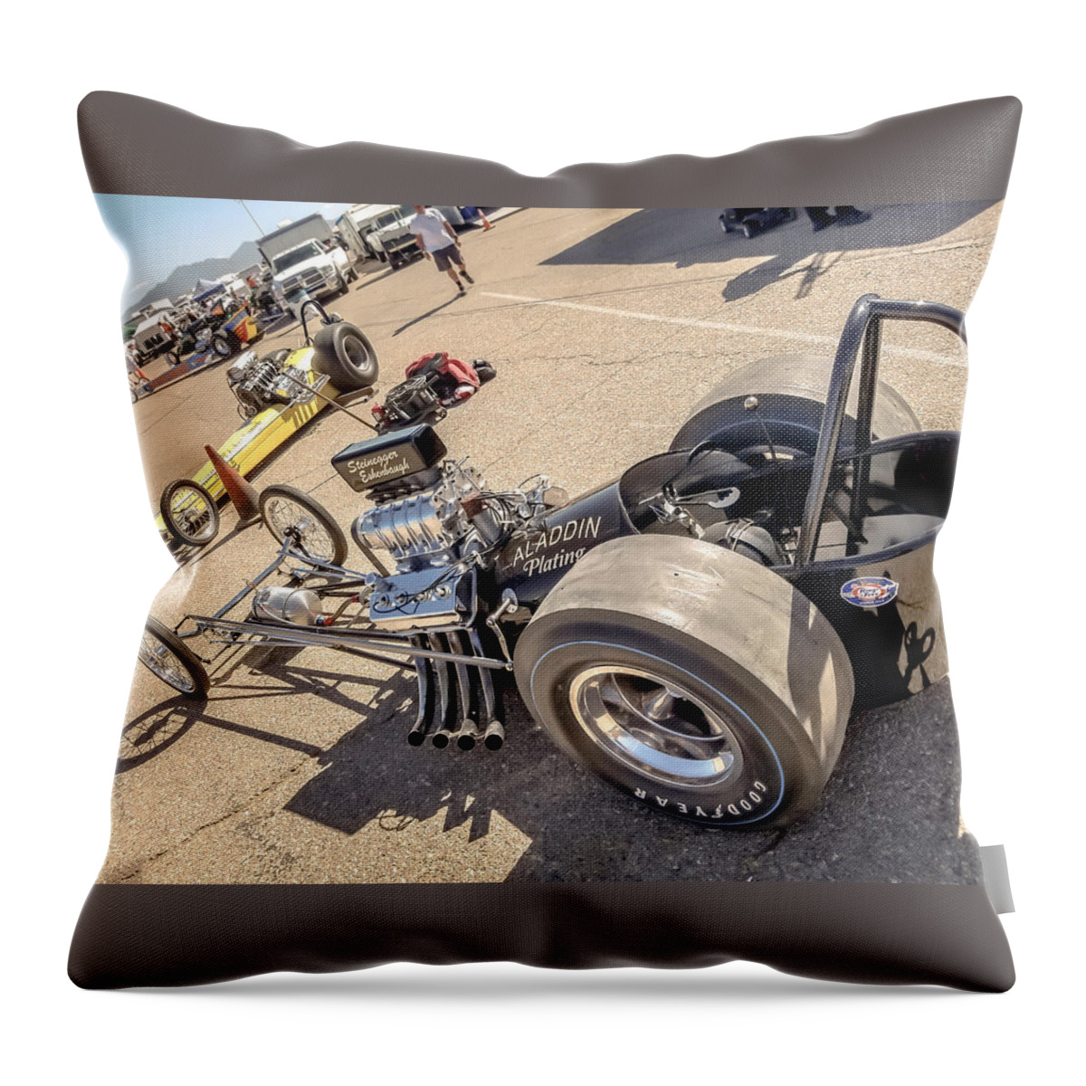 Nitro Throw Pillow featuring the digital art Fuelers by Darrell Foster