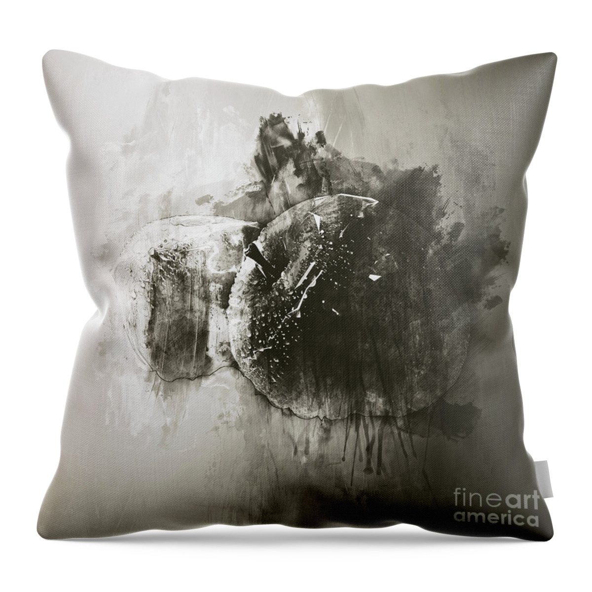 7s Flex Throw Pillow featuring the photograph Fuji Red in Grey by Jack Torcello