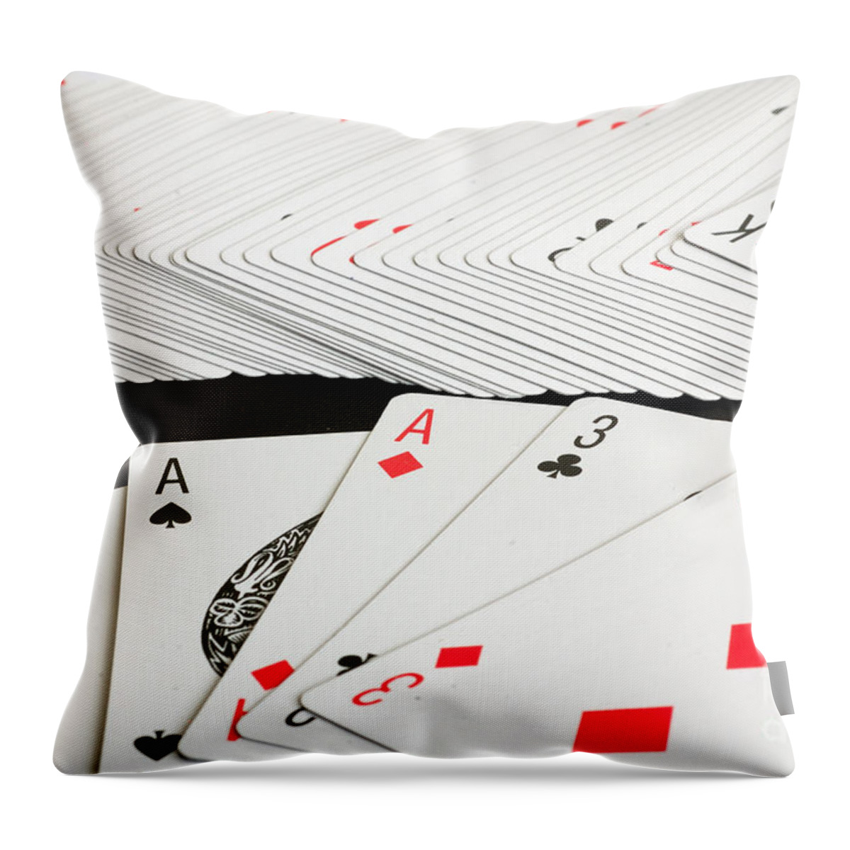 Ace Throw Pillow featuring the photograph Full House by Joe Ng