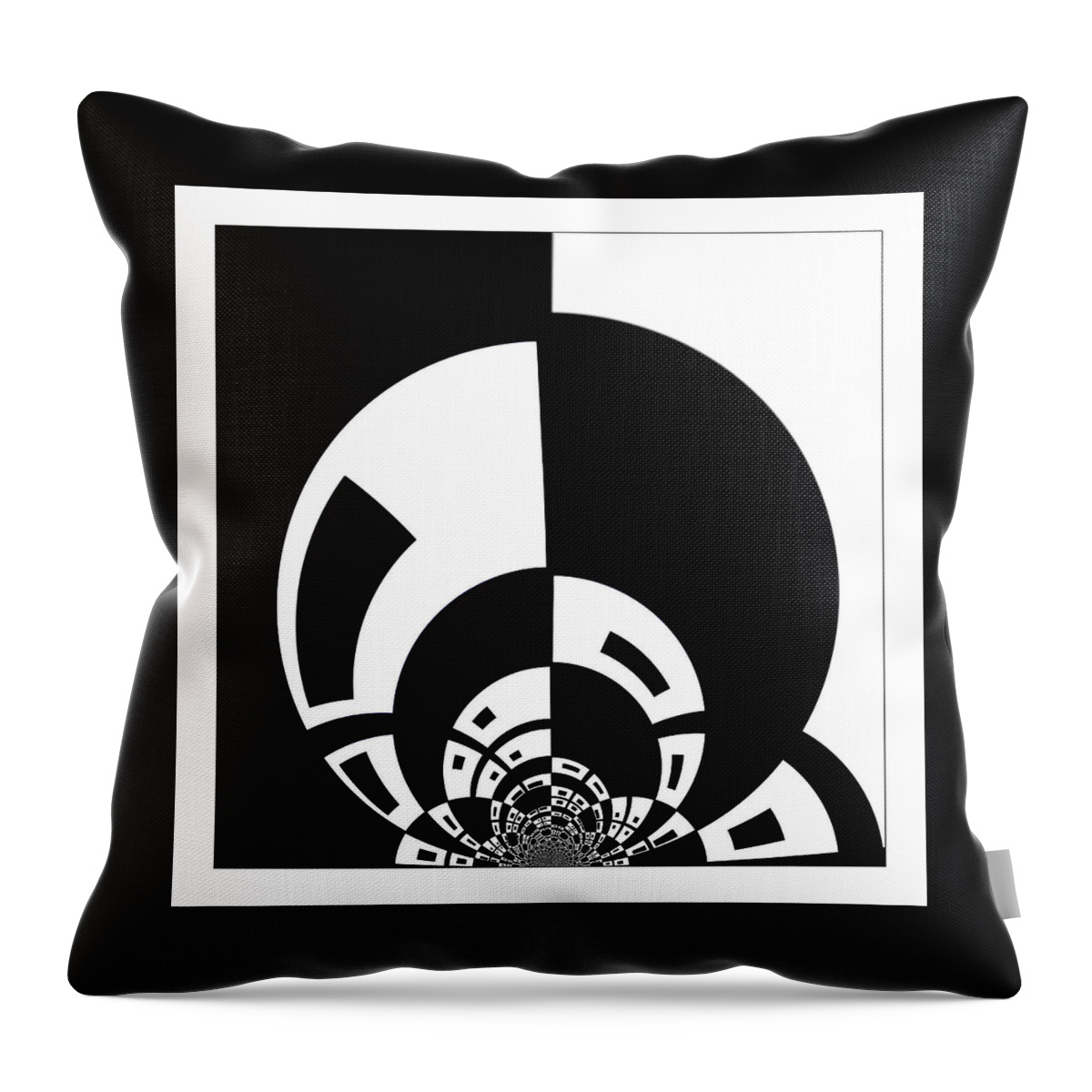 Abstract Throw Pillow featuring the digital art Full Moon Rising by Wendy J St Christopher