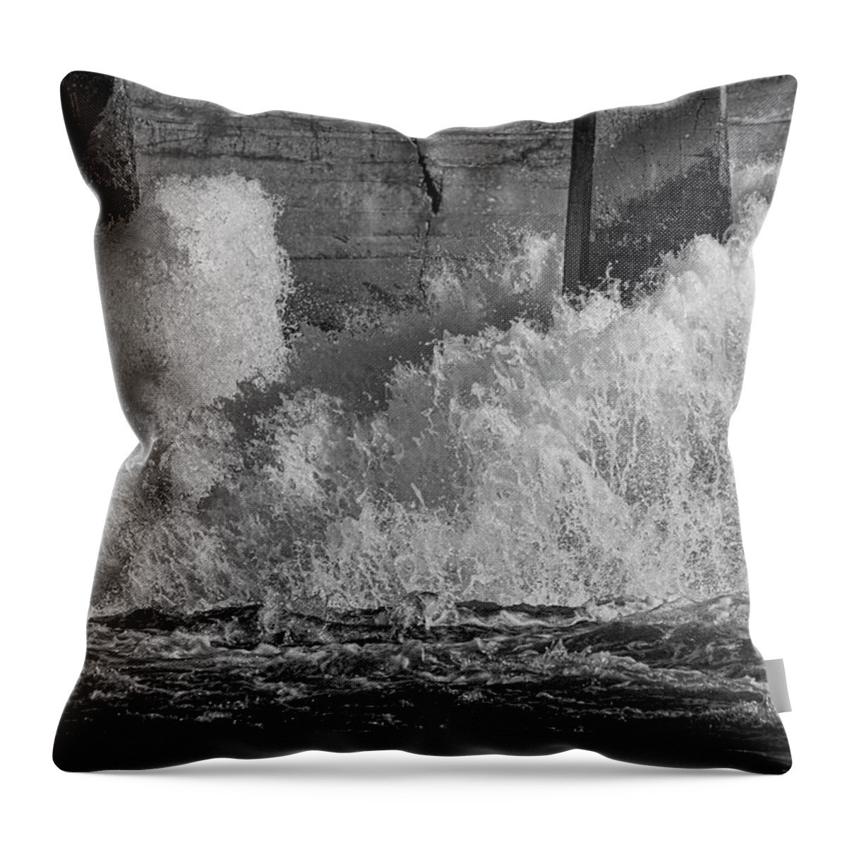 River Throw Pillow featuring the photograph Full Power by Thomas Young