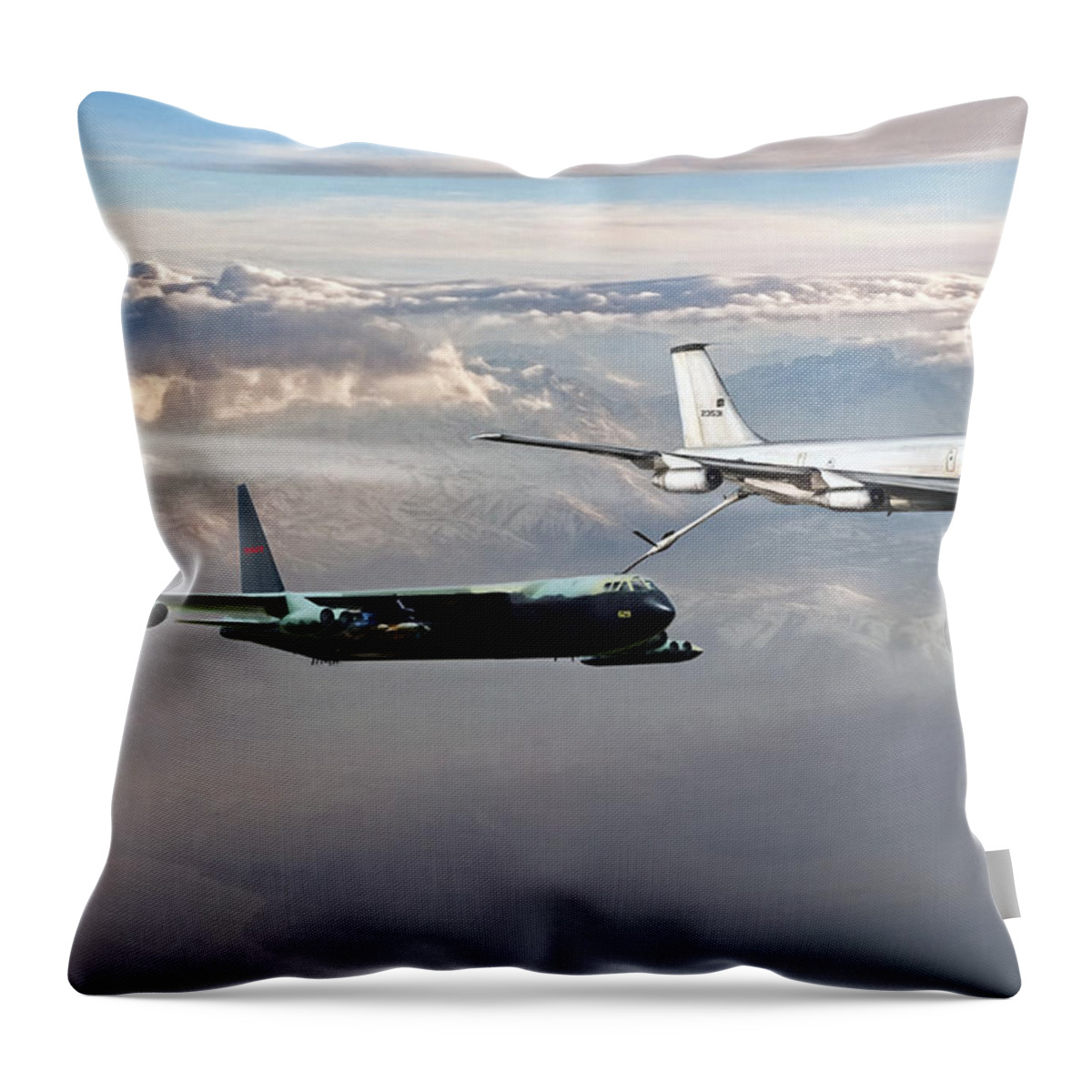 Aviation Throw Pillow featuring the digital art Full Service by Peter Chilelli