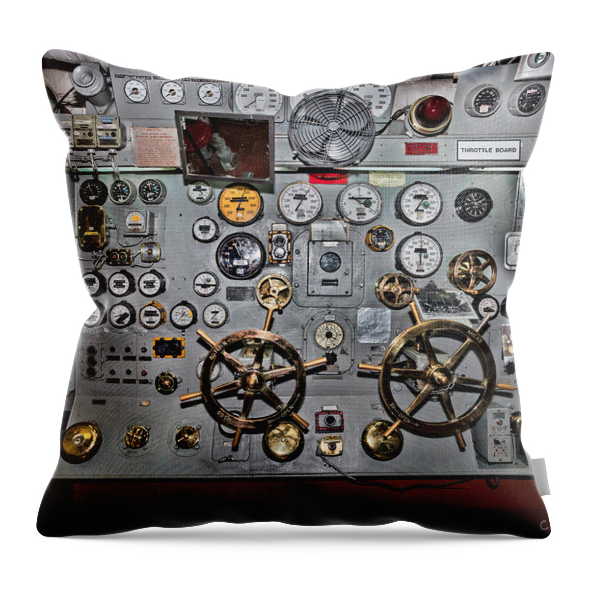 Uss Midway Throw Pillow featuring the photograph Full Steam Ahead by Christopher Holmes