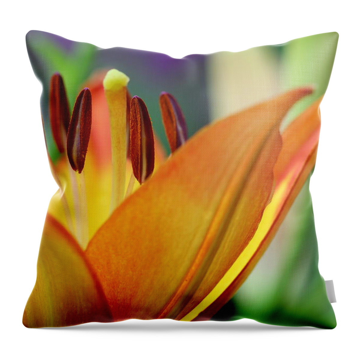 Flower Throw Pillow featuring the photograph Garden Delight by Deborah Crew-Johnson