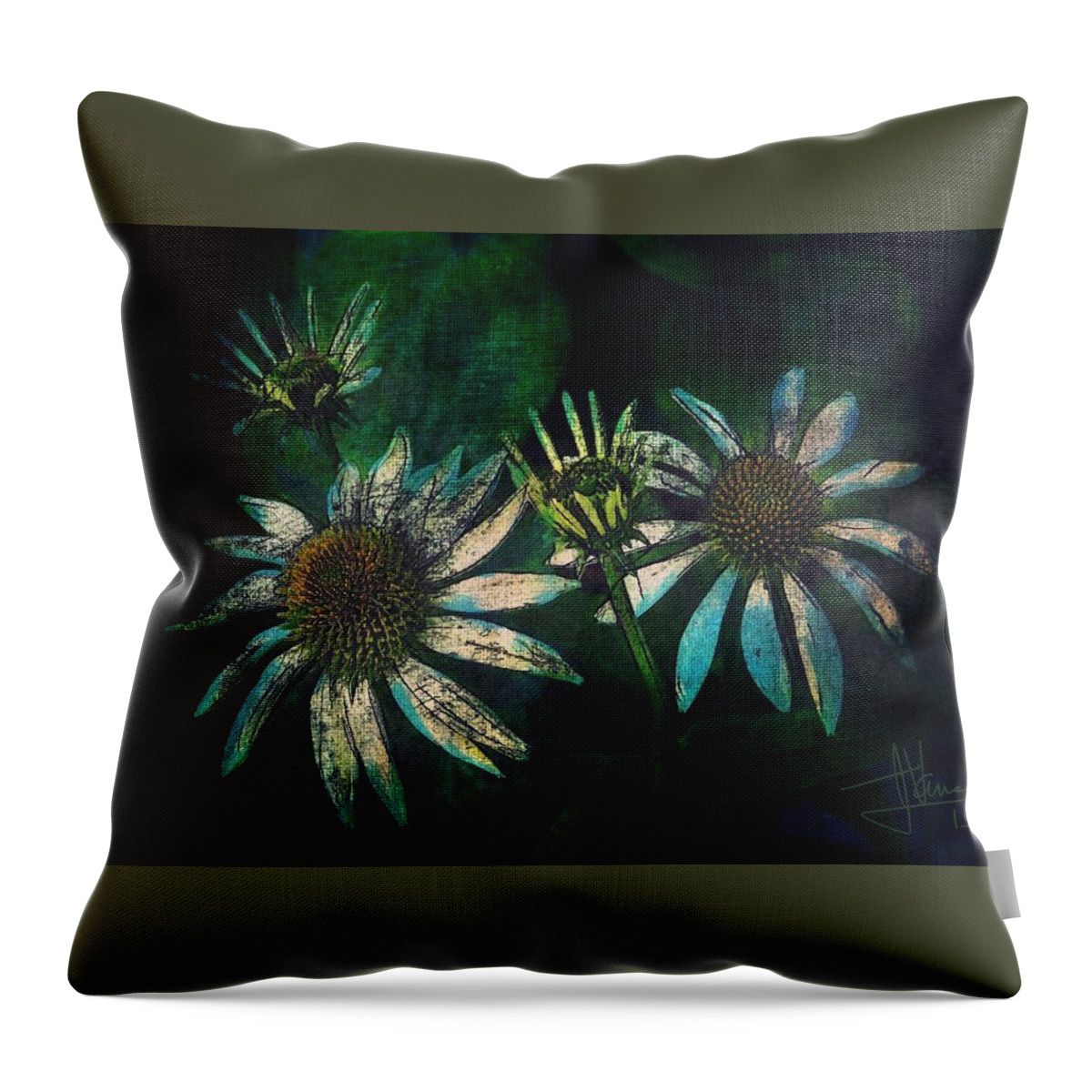 Flowers Throw Pillow featuring the photograph Garden Flowers 1 June 14 2015 by Jim Vance