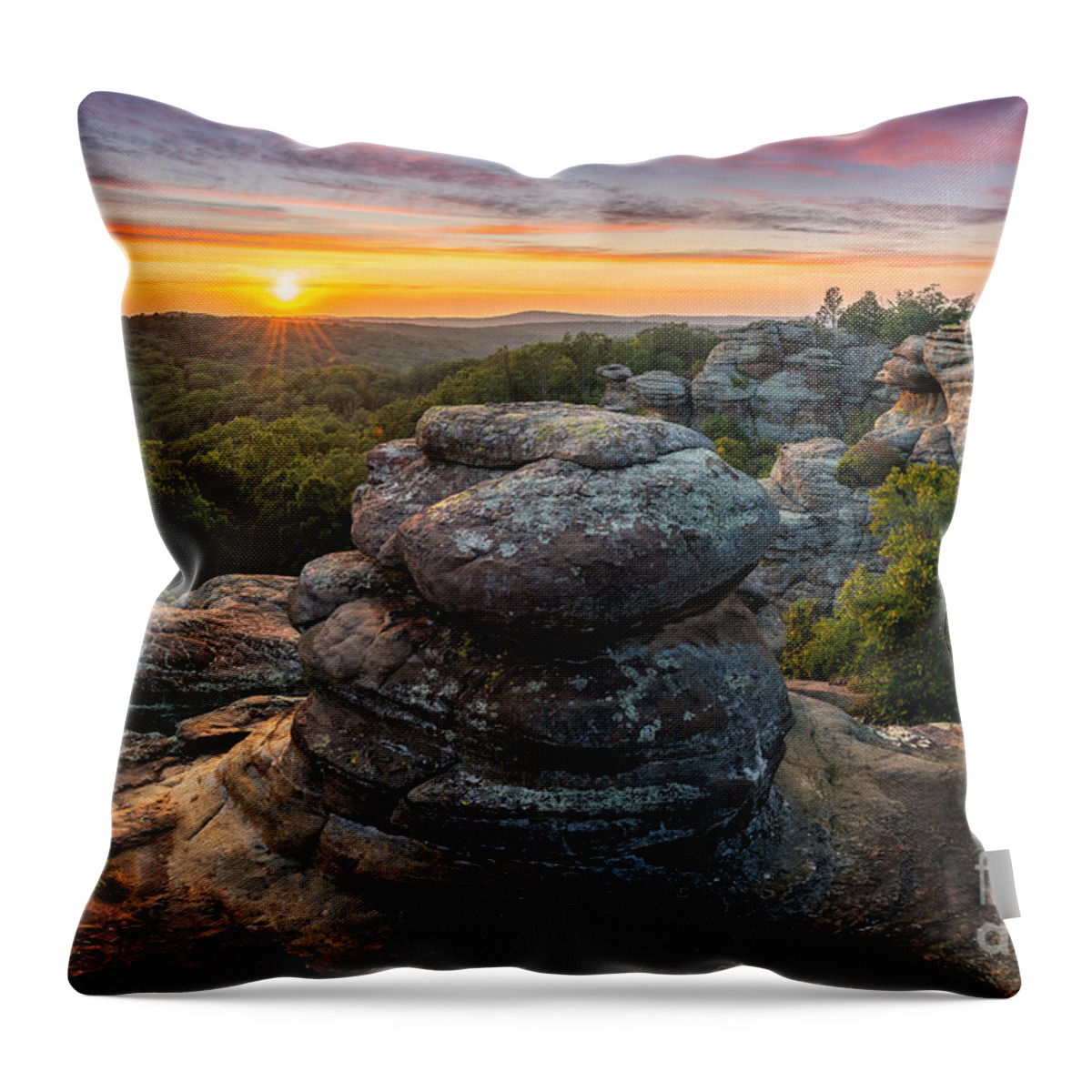 Garden Of The Gods Throw Pillow featuring the photograph Garden of the Gods by Anthony Heflin