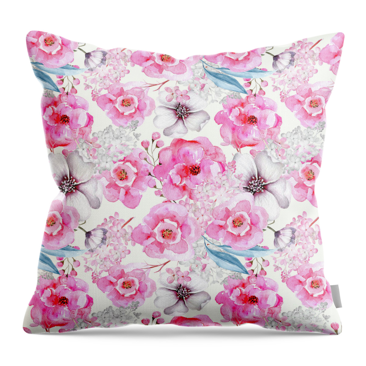 Flowers Throw Pillow featuring the photograph Garden by Sylvia Cook