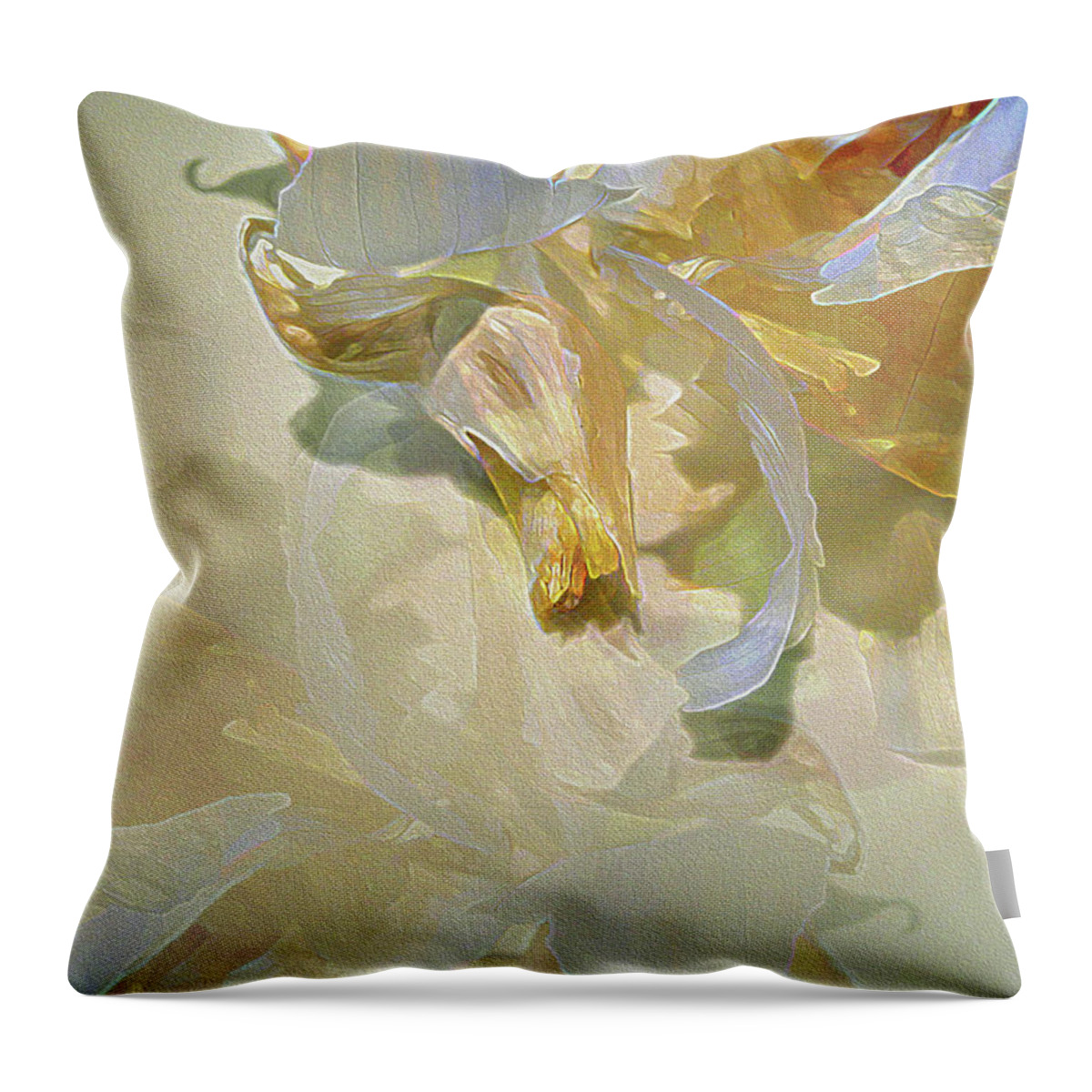 Garlic Throw Pillow featuring the photograph Garlic Blossom Medley 2 by Lynda Lehmann