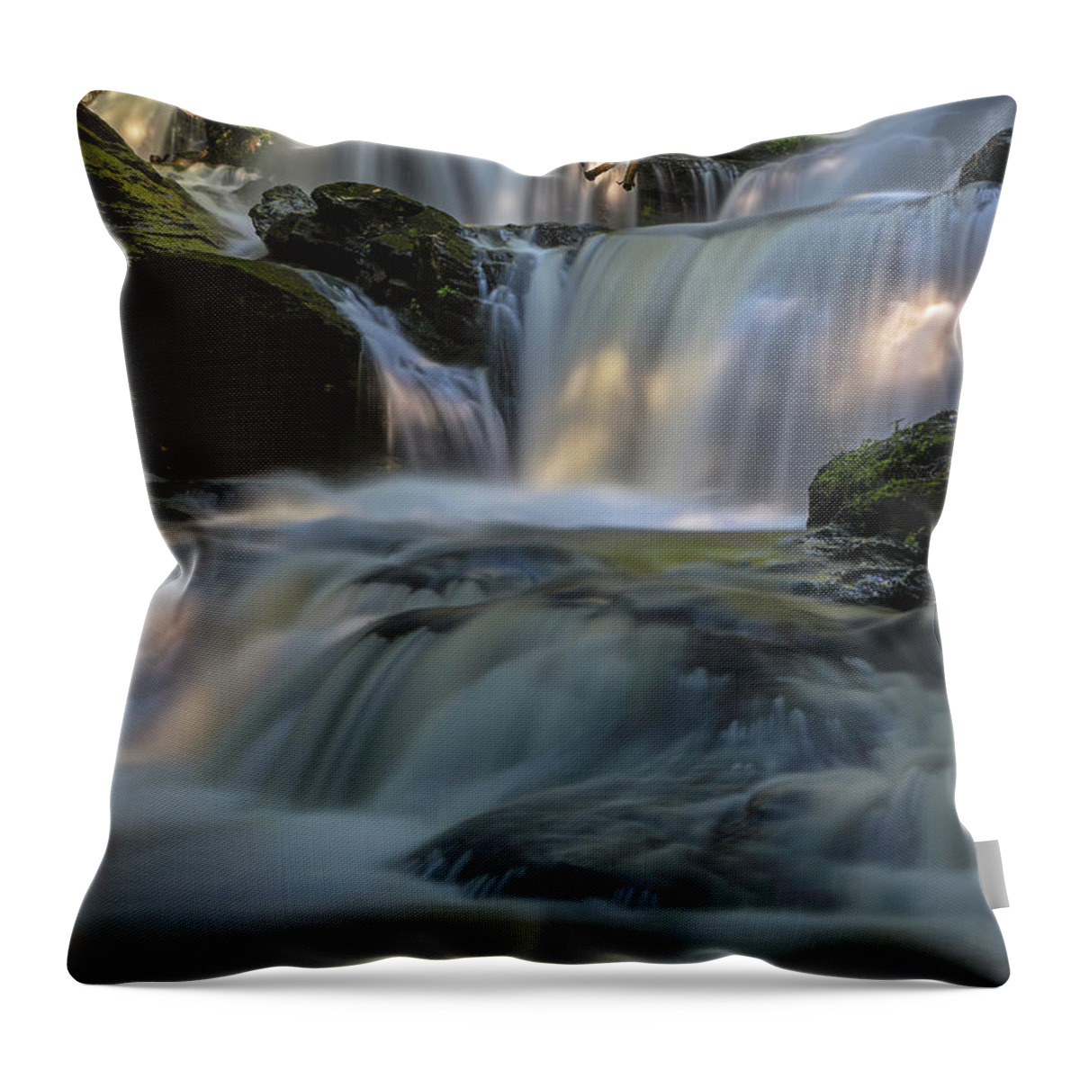 Garwin Fall Throw Pillow featuring the photograph Garwin Falls by Juergen Roth