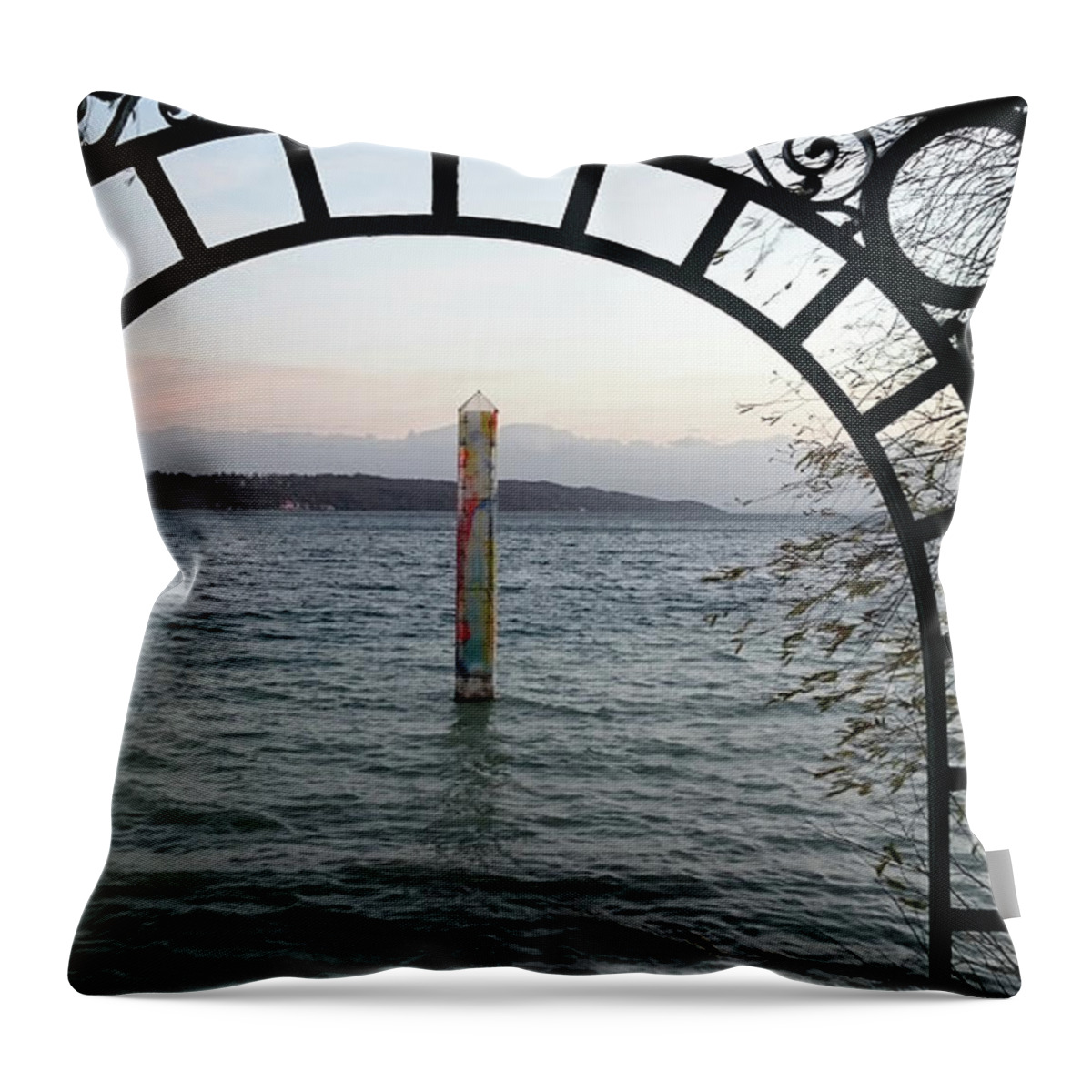 Lake Throw Pillow featuring the photograph Gate to phoenix by Heidi Sieber