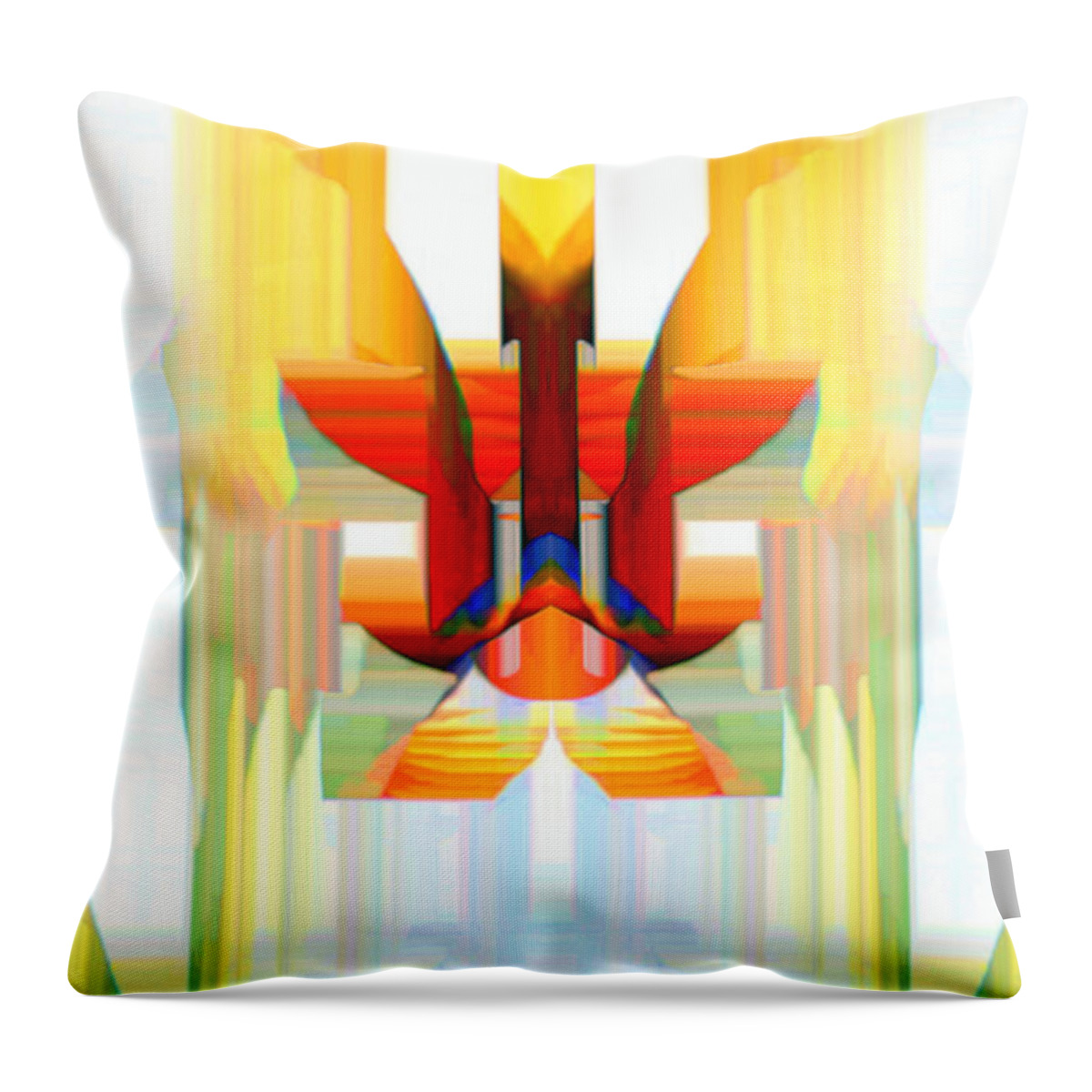 Welcome Throw Pillow featuring the digital art Gates Of by Rafael Salazar