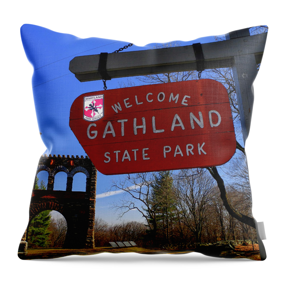 Gathland State Park Throw Pillow featuring the photograph Gathland State Park in Maryland by Raymond Salani III