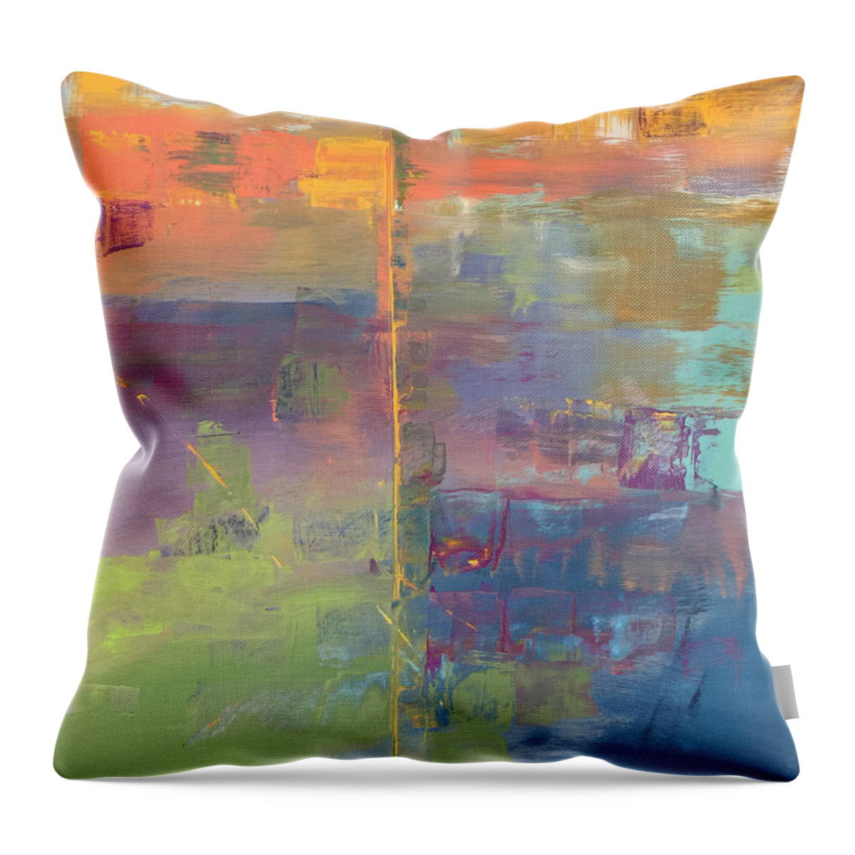 Nature Throw Pillow featuring the painting Gazebo by Linda Bailey