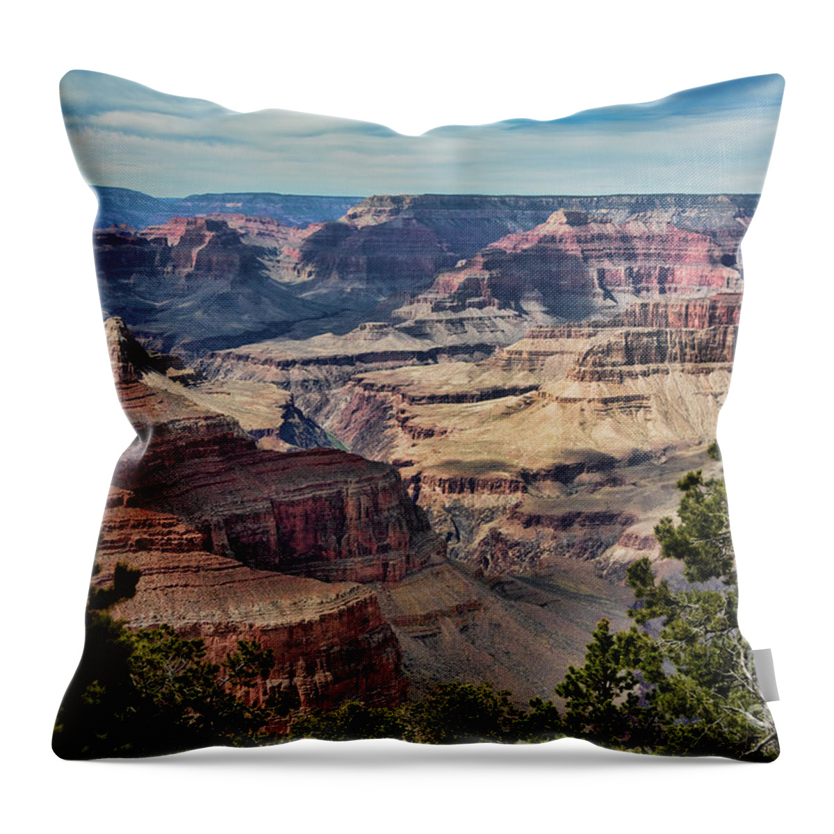 Grand Canyon Throw Pillow featuring the photograph Gc 30 by Chuck Kuhn