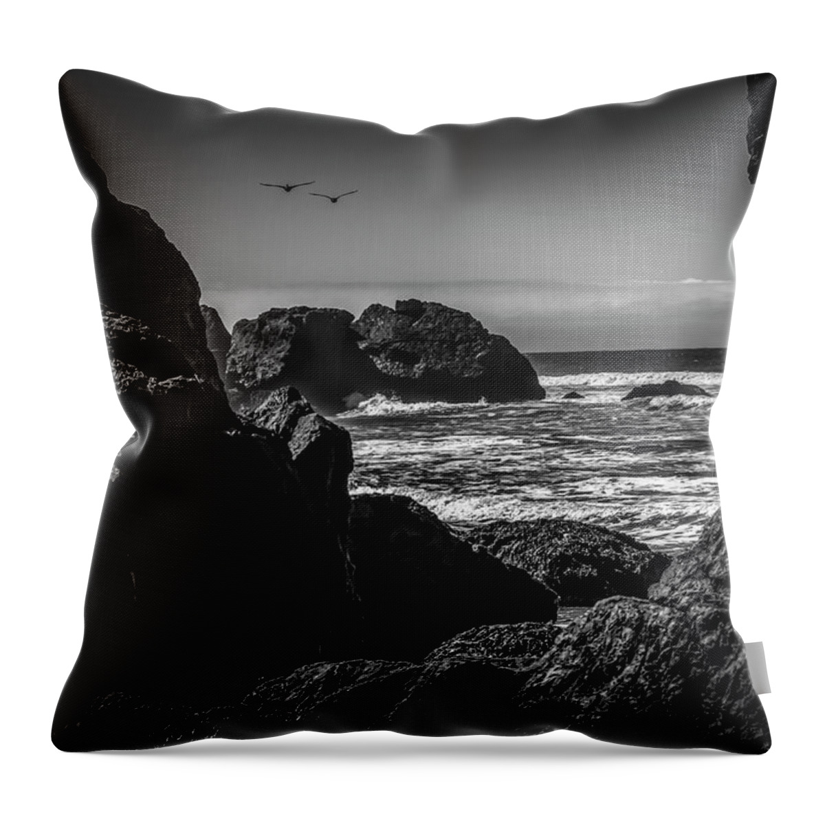 Formation Throw Pillow featuring the photograph Geese Attack by Bruce Bottomley