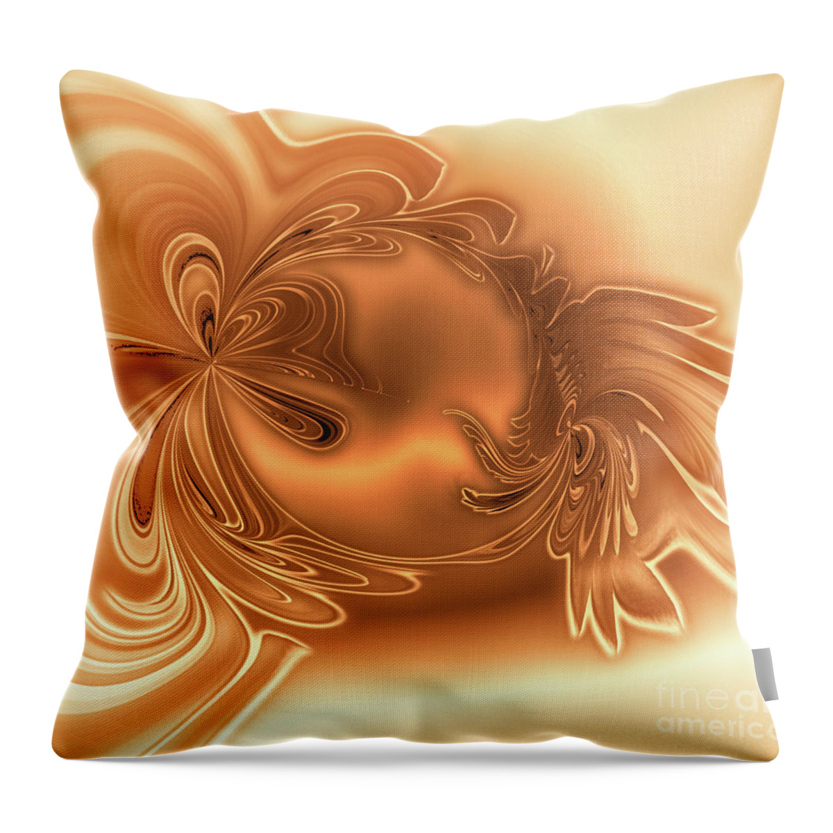 Edelstein Throw Pillow featuring the digital art Gemstone Bronze by Eva-Maria Di Bella