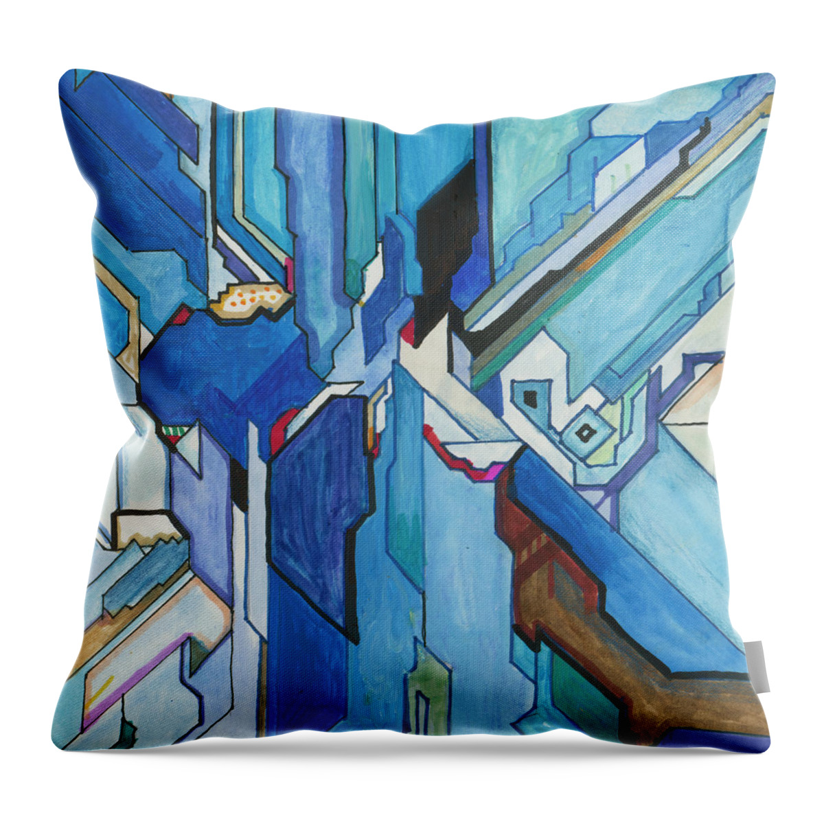 Bible Throw Pillow featuring the painting Genesis - THE WIEDMANN BIBLE page 13 by Willy Wiedmann