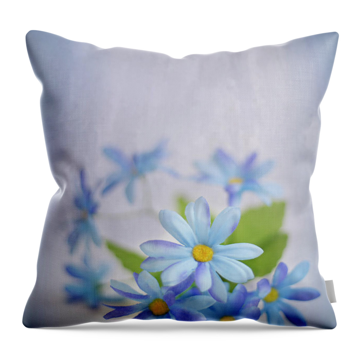 Beauty Throw Pillow featuring the photograph Gentle Blues by Elvira Pinkhas