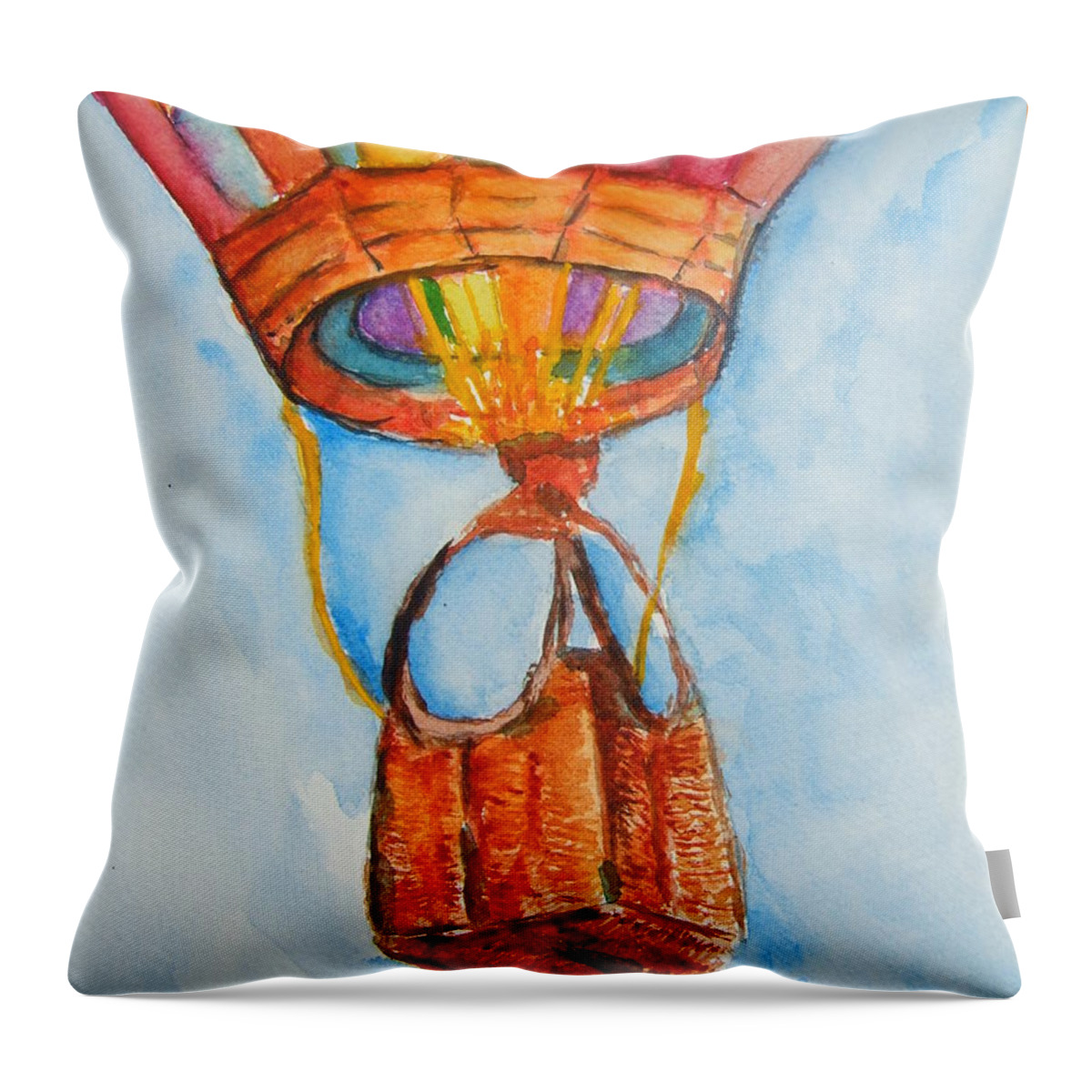 Fly Throw Pillow featuring the painting Gentle Flight by Elaine Duras