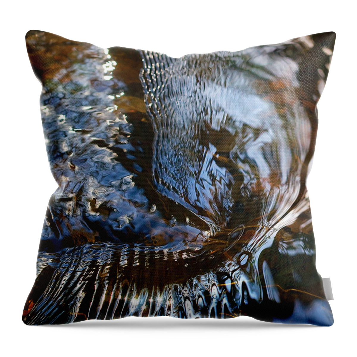 River Throw Pillow featuring the photograph Gentle river swirl by Steve Somerville
