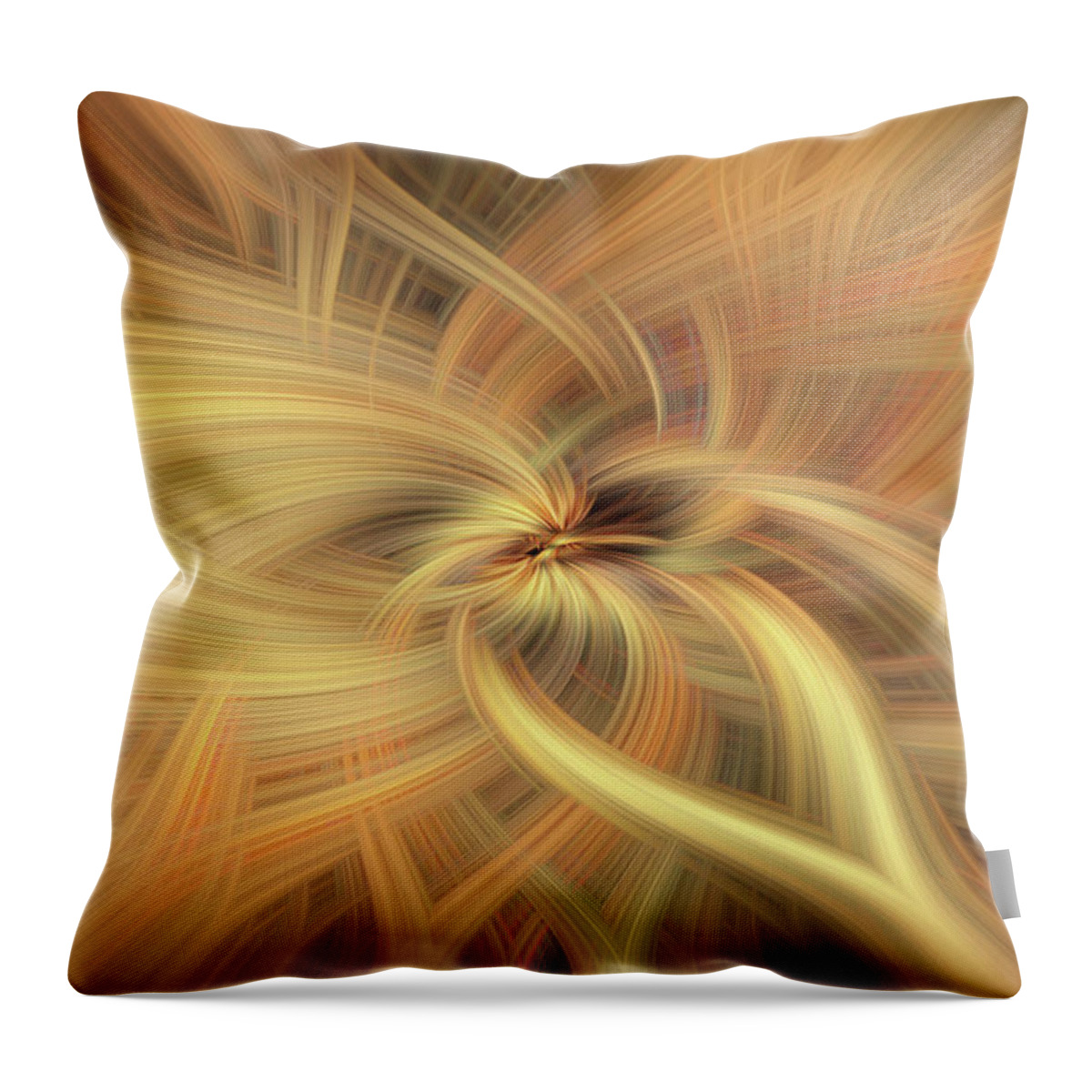 Jenny Rainbow Fine Art Photography Throw Pillow featuring the photograph Gentle Spirit. Golden by Jenny Rainbow