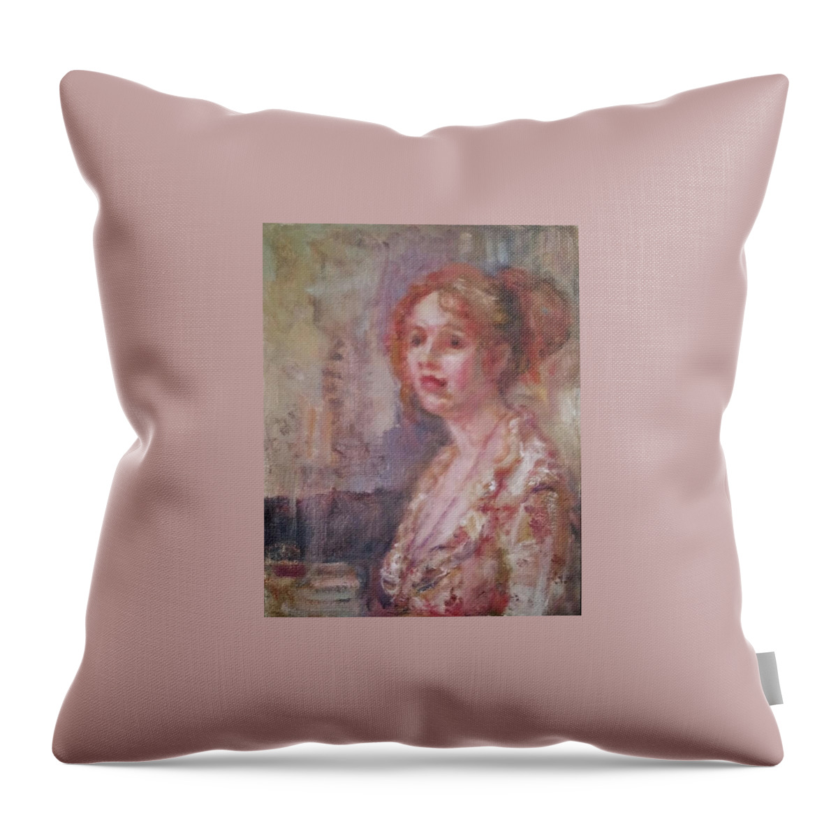 Impressionism Throw Pillow featuring the painting Gentle Spirit by Quin Sweetman