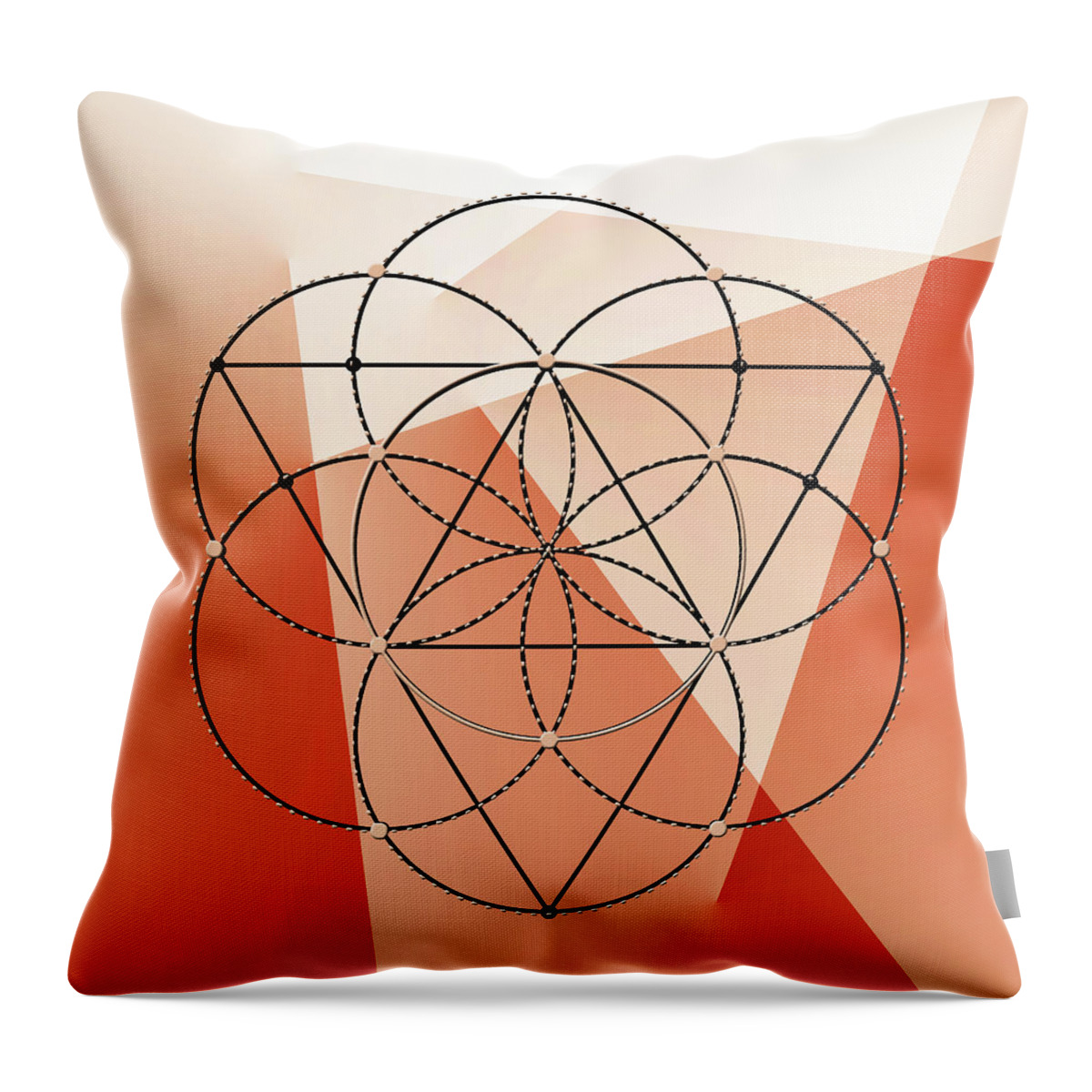 Abstract Throw Pillow featuring the digital art Geometric Abstract 008 by Michelle Whitmore