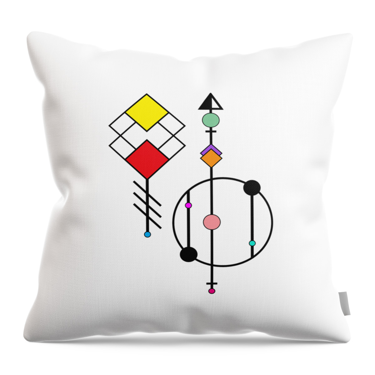Geometry Throw Pillow featuring the digital art Geometric Art 278 by Bill Owen