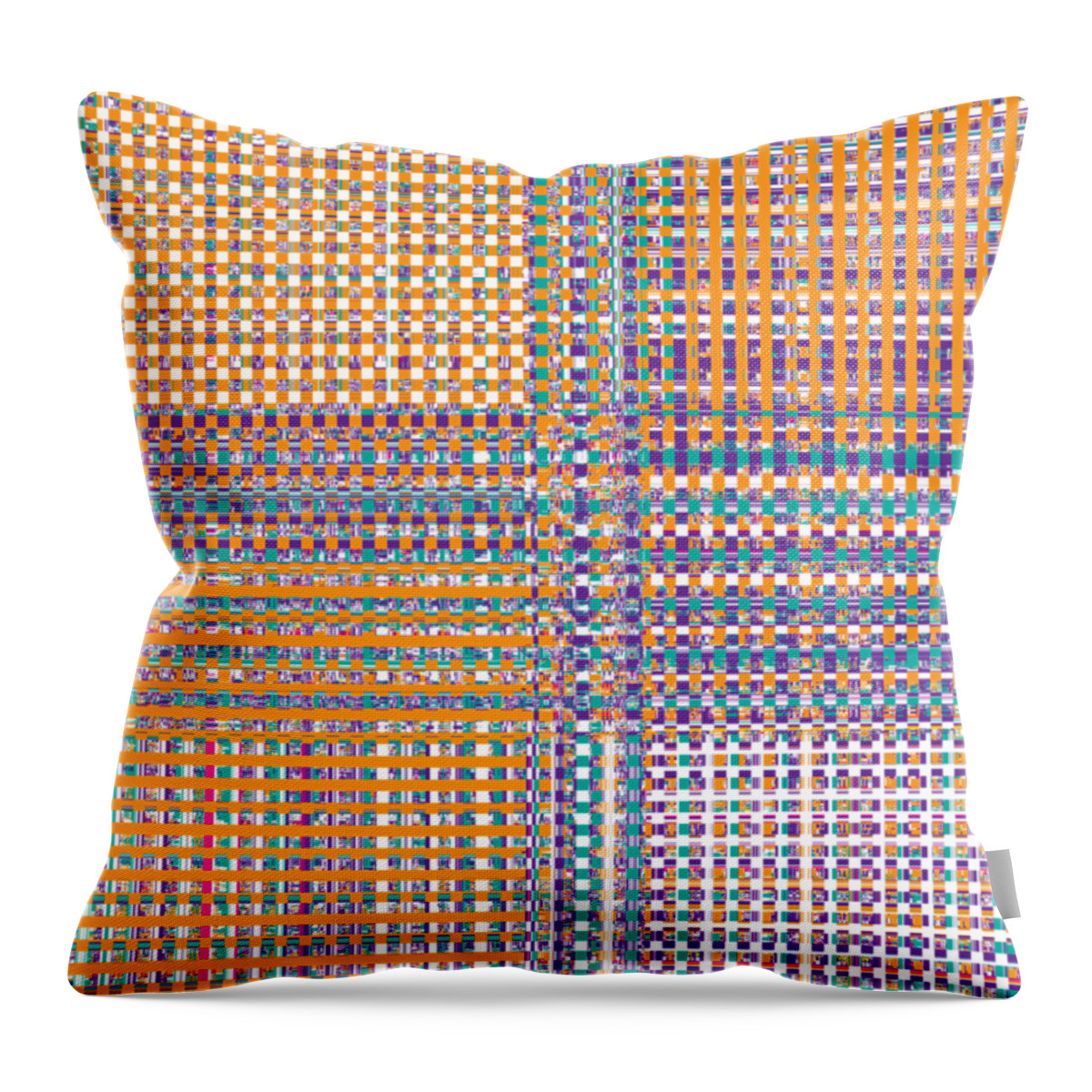 Geometry Throw Pillow featuring the digital art Geometric Art 521 by Bill Owen