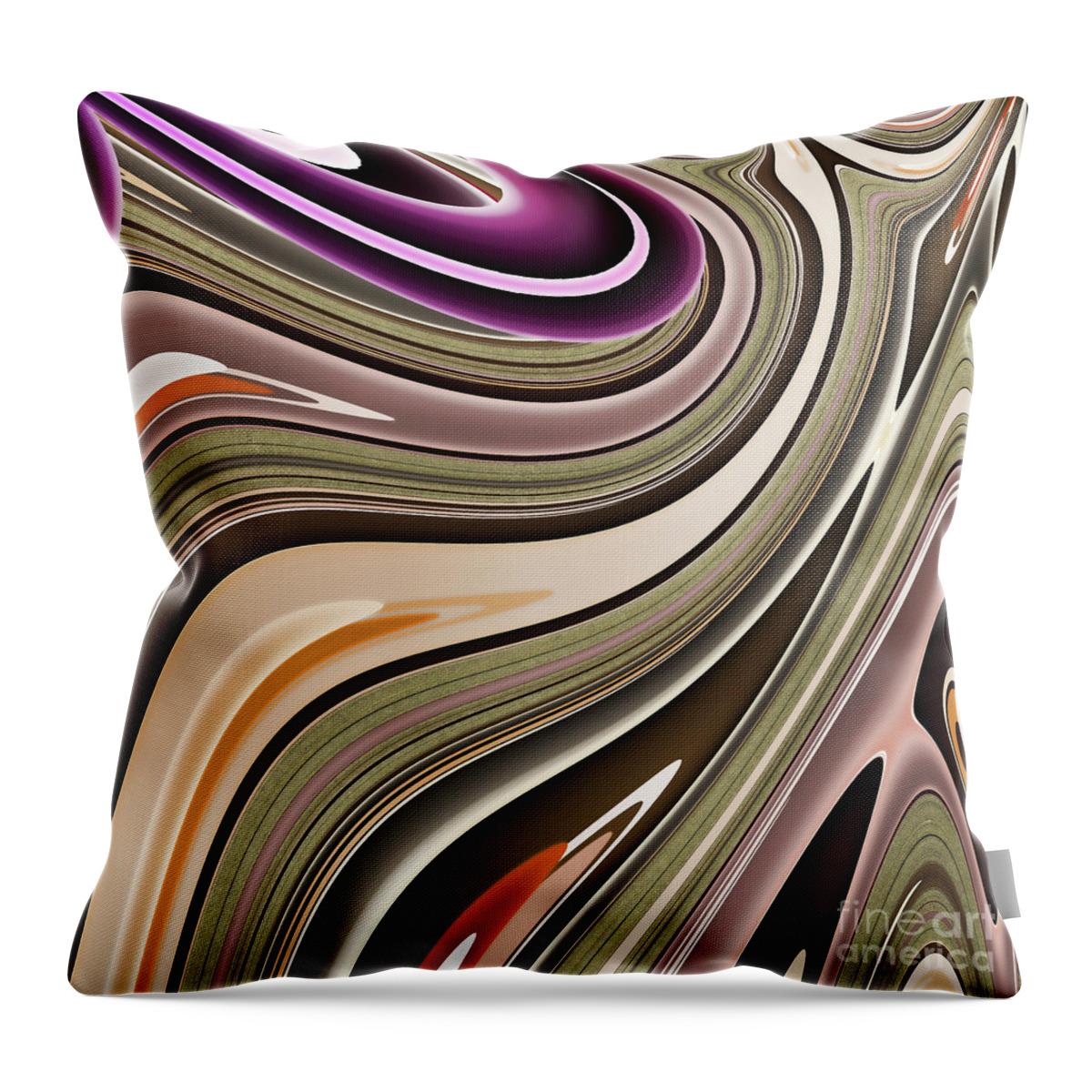 Fractal Throw Pillow featuring the painting Geometrica by Mindy Sommers