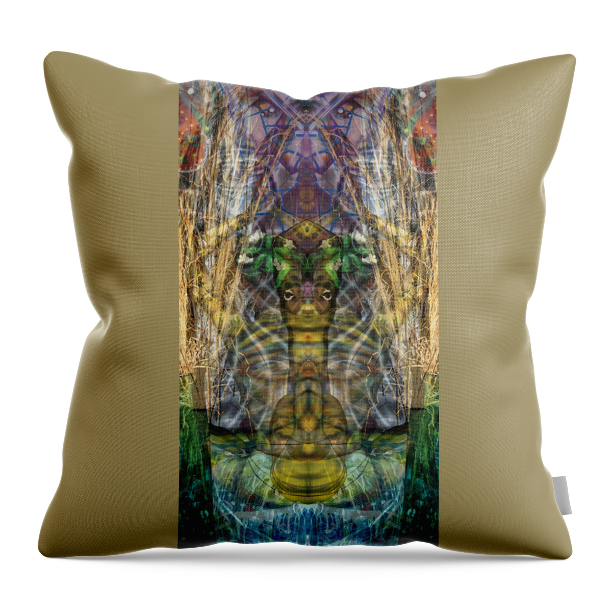 Geometry Throw Pillow featuring the painting Geometry by Leigh Odom