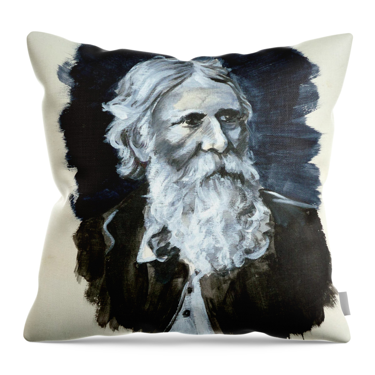 George Macdonald Throw Pillow featuring the painting George MacDonald by Bryan Bustard