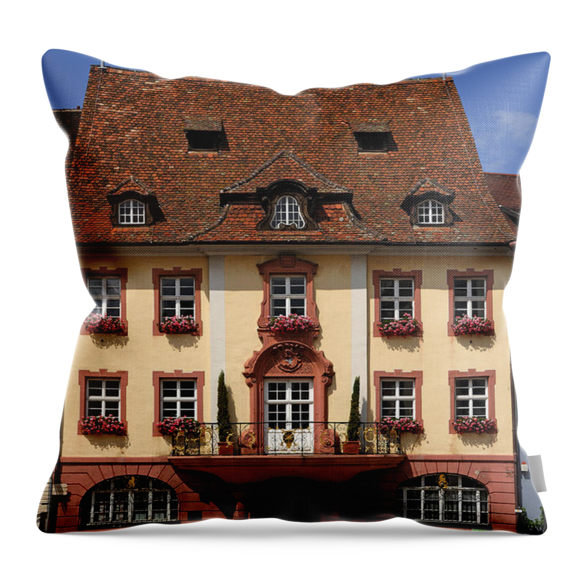 German Architecture Throw Pillow featuring the photograph German Town by Helmut Meyer zur Capellen