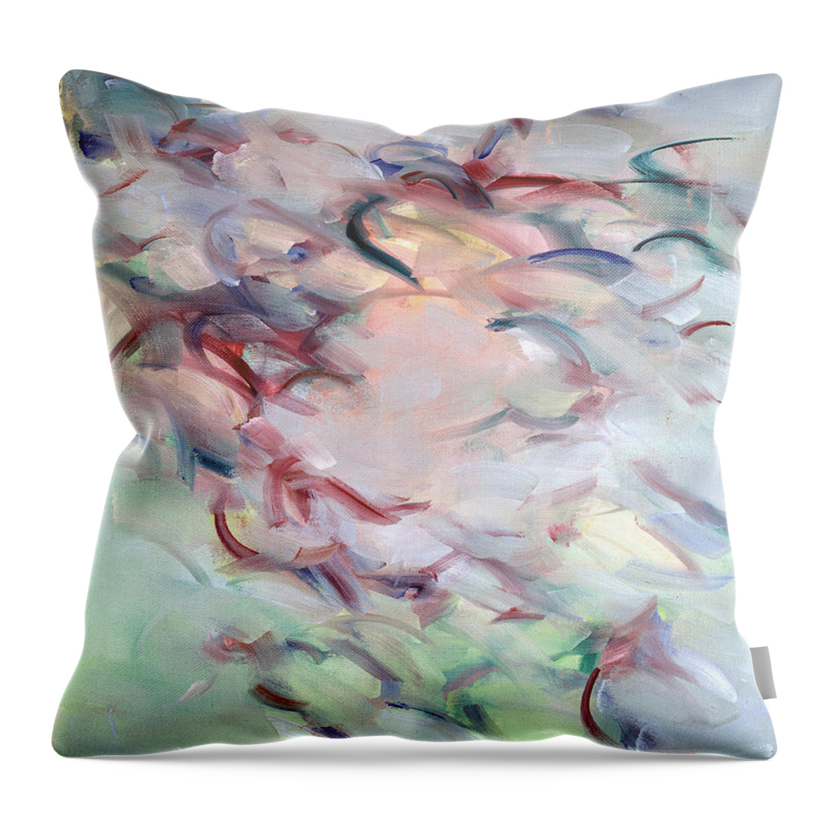 Abstraction Throw Pillow featuring the painting Gethsemane Mt 26-44 - Calices by Ritchard Rodriguez