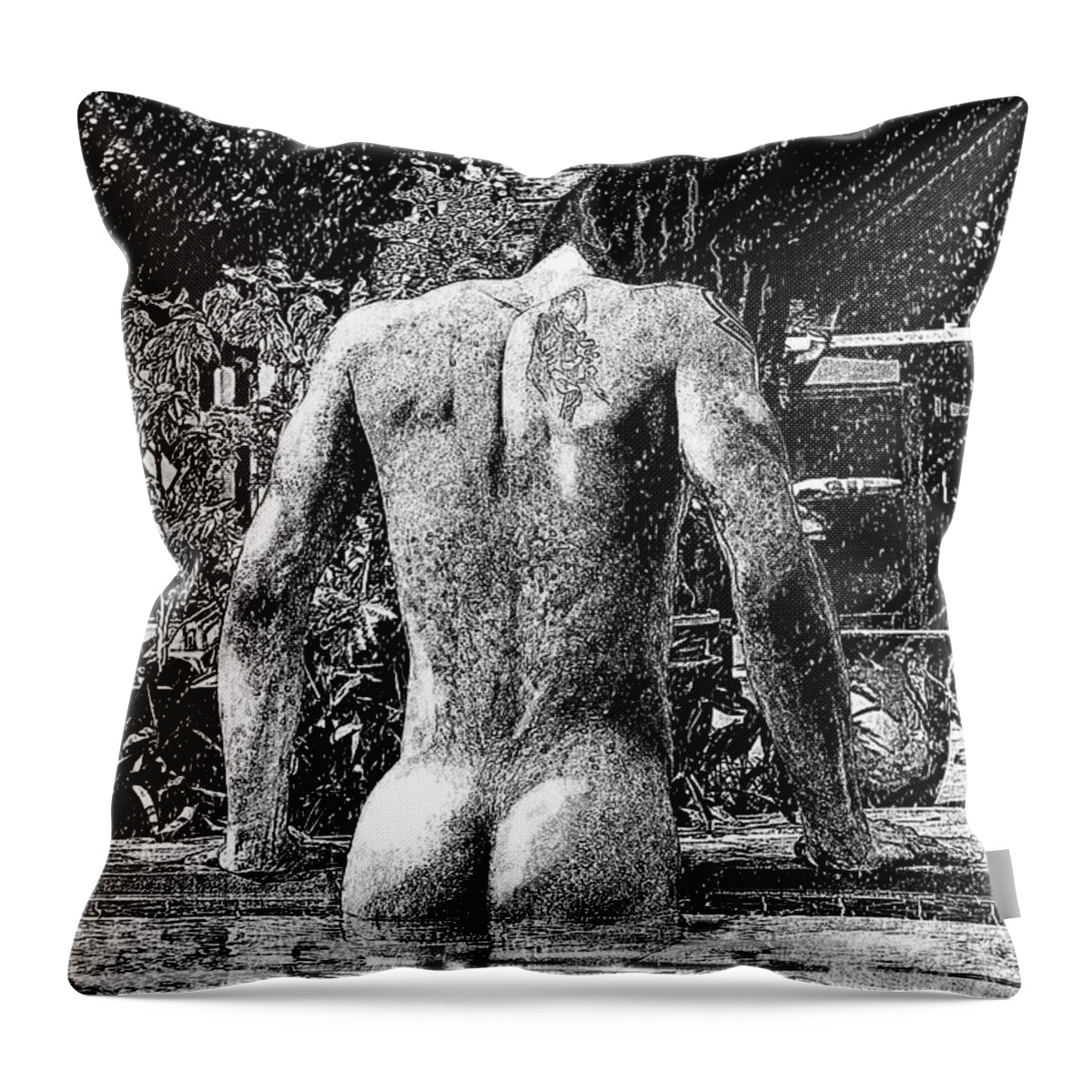 Figure Throw Pillow featuring the photograph Getting Out by Robert D McBain