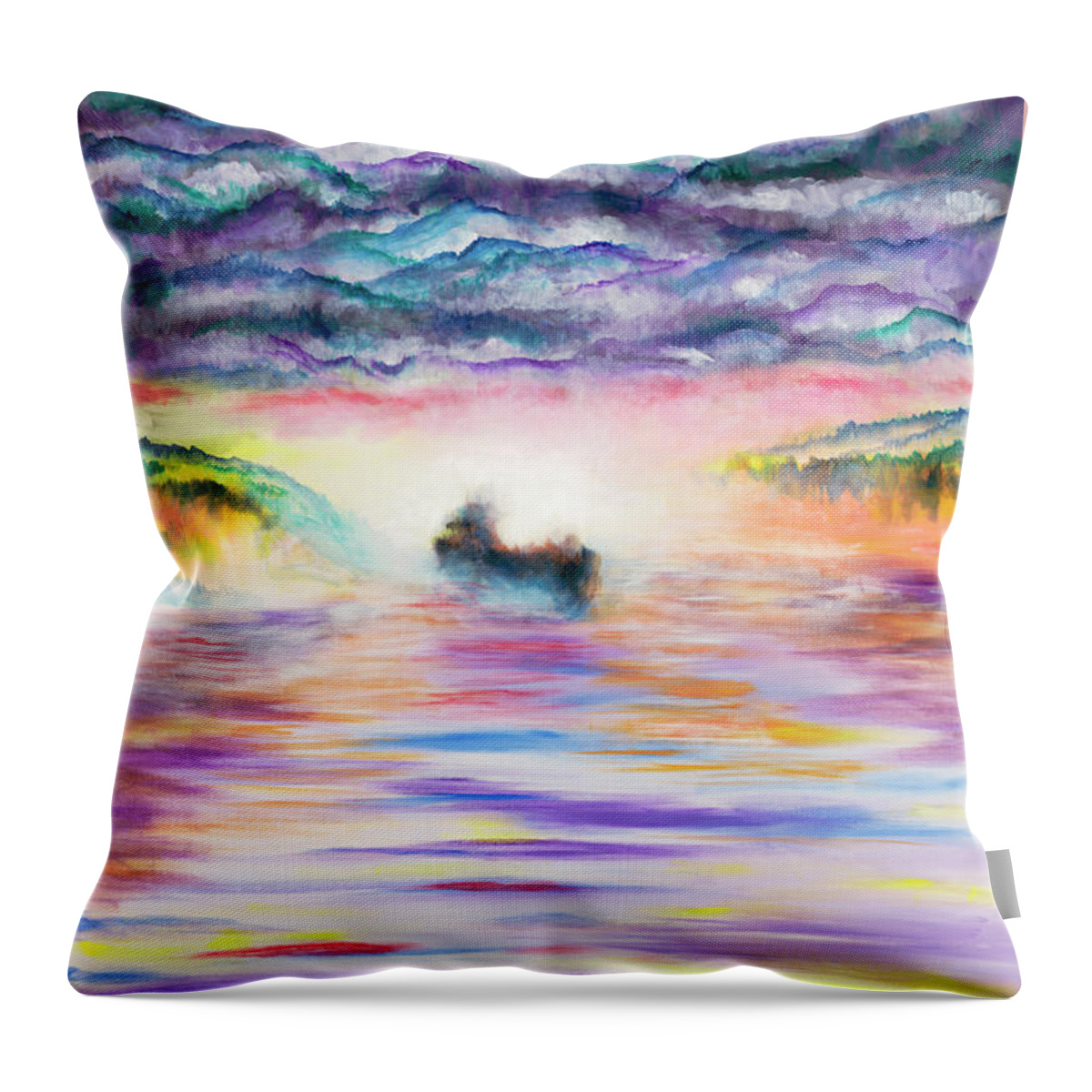 Ghost Throw Pillow featuring the painting Ghost by Joe Baltich