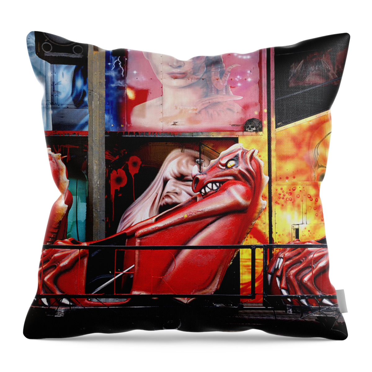 Ghost-train Throw Pillow featuring the photograph Ghost Train by Wayne Sherriff