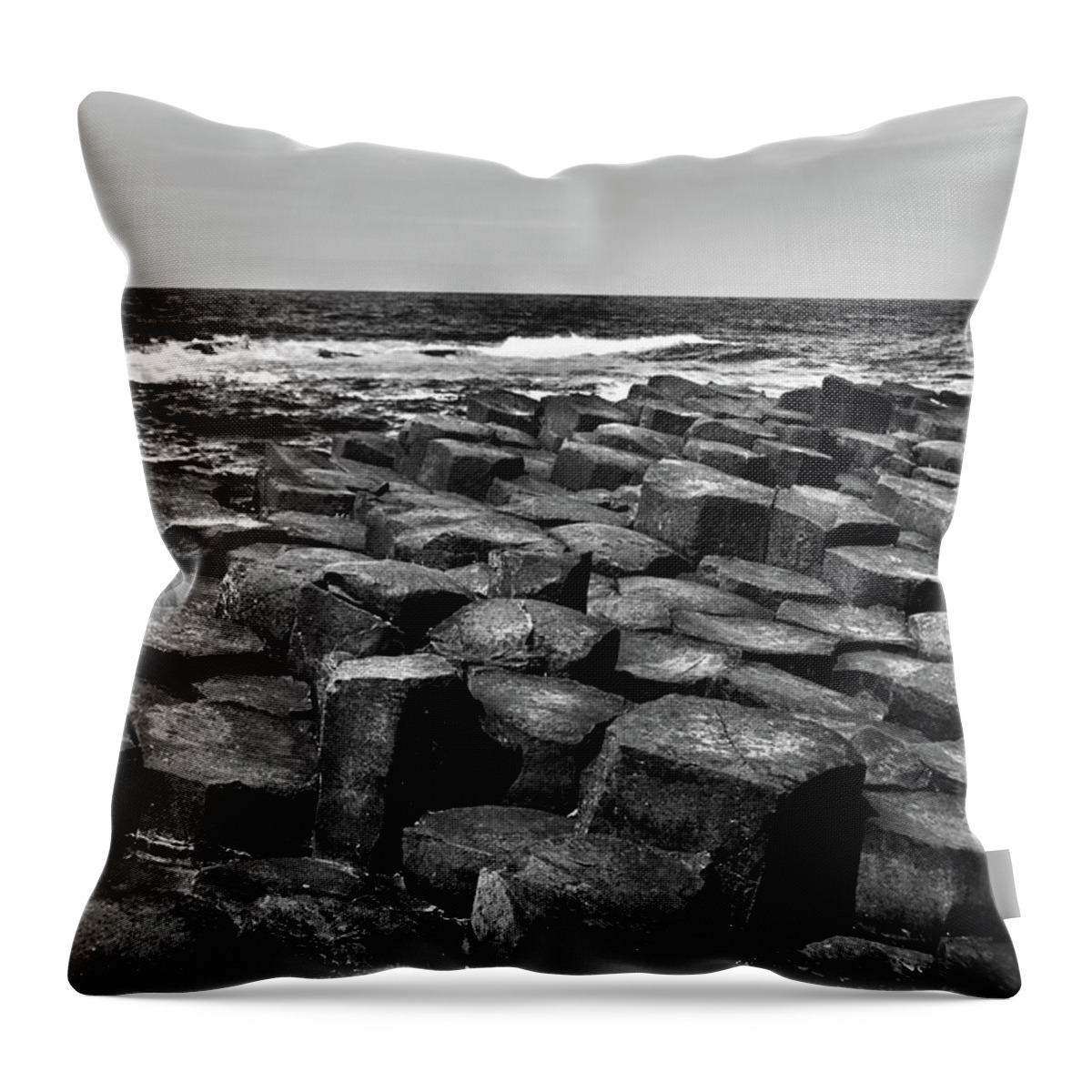 Giant's Causeway Throw Pillow featuring the photograph Giant's Causeway 3 by Terence Davis