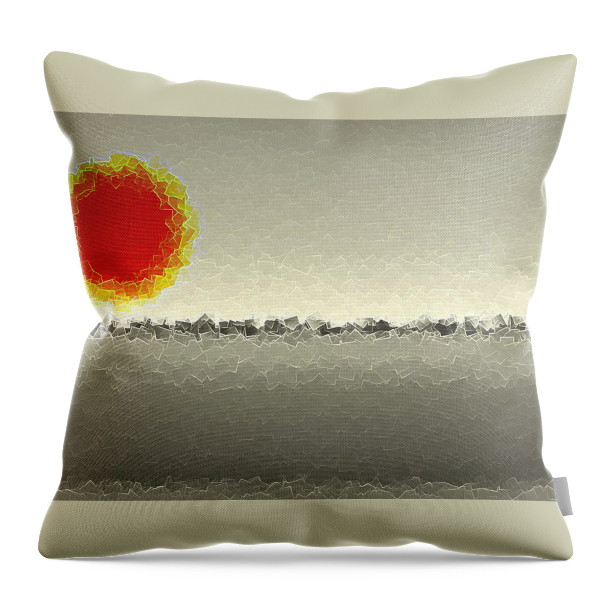 Art Throw Pillow featuring the digital art Gibbing-flat by Jeff Iverson
