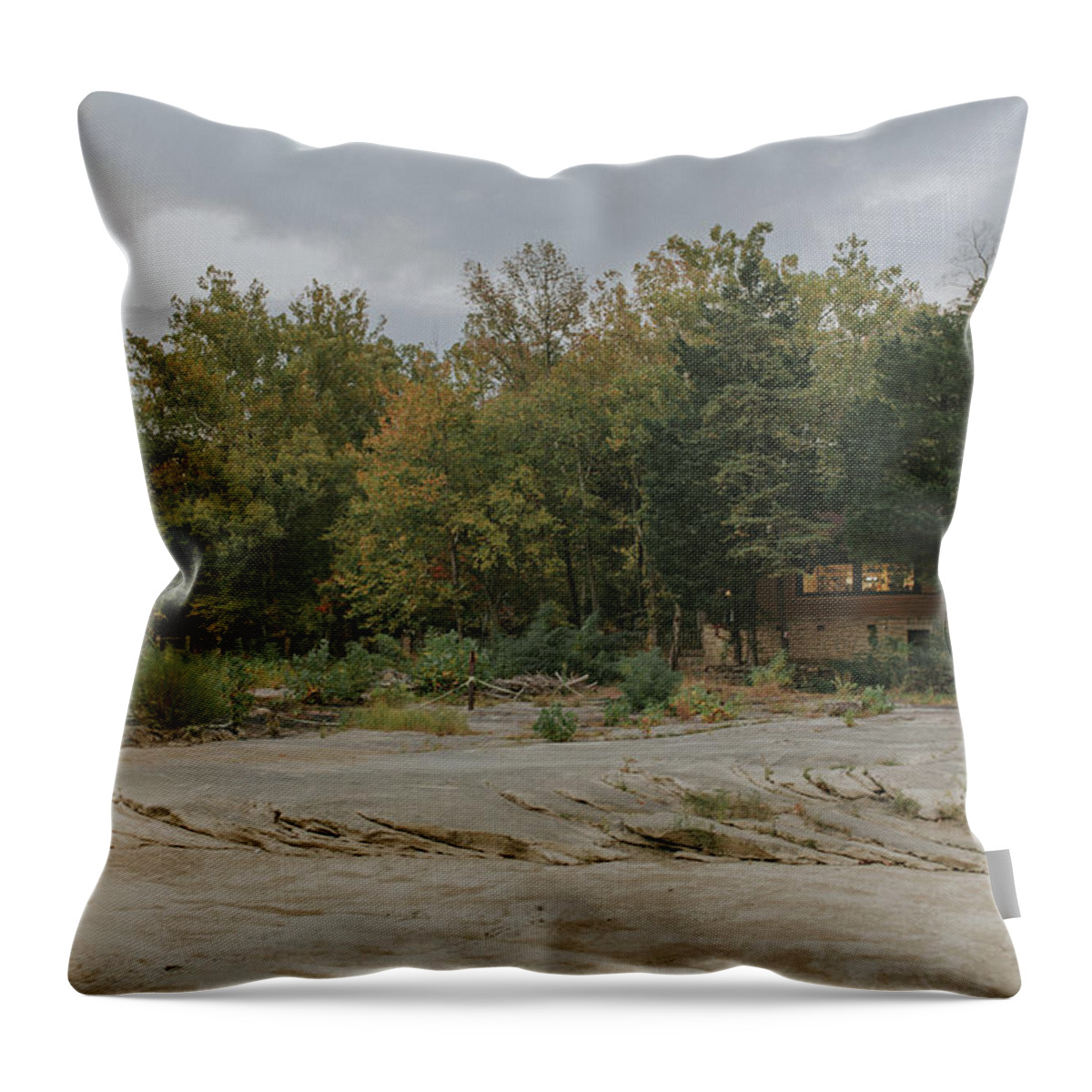 Cumberland Falls Throw Pillow featuring the photograph Gift Shop at Cumberland Falls by Amber Flowers